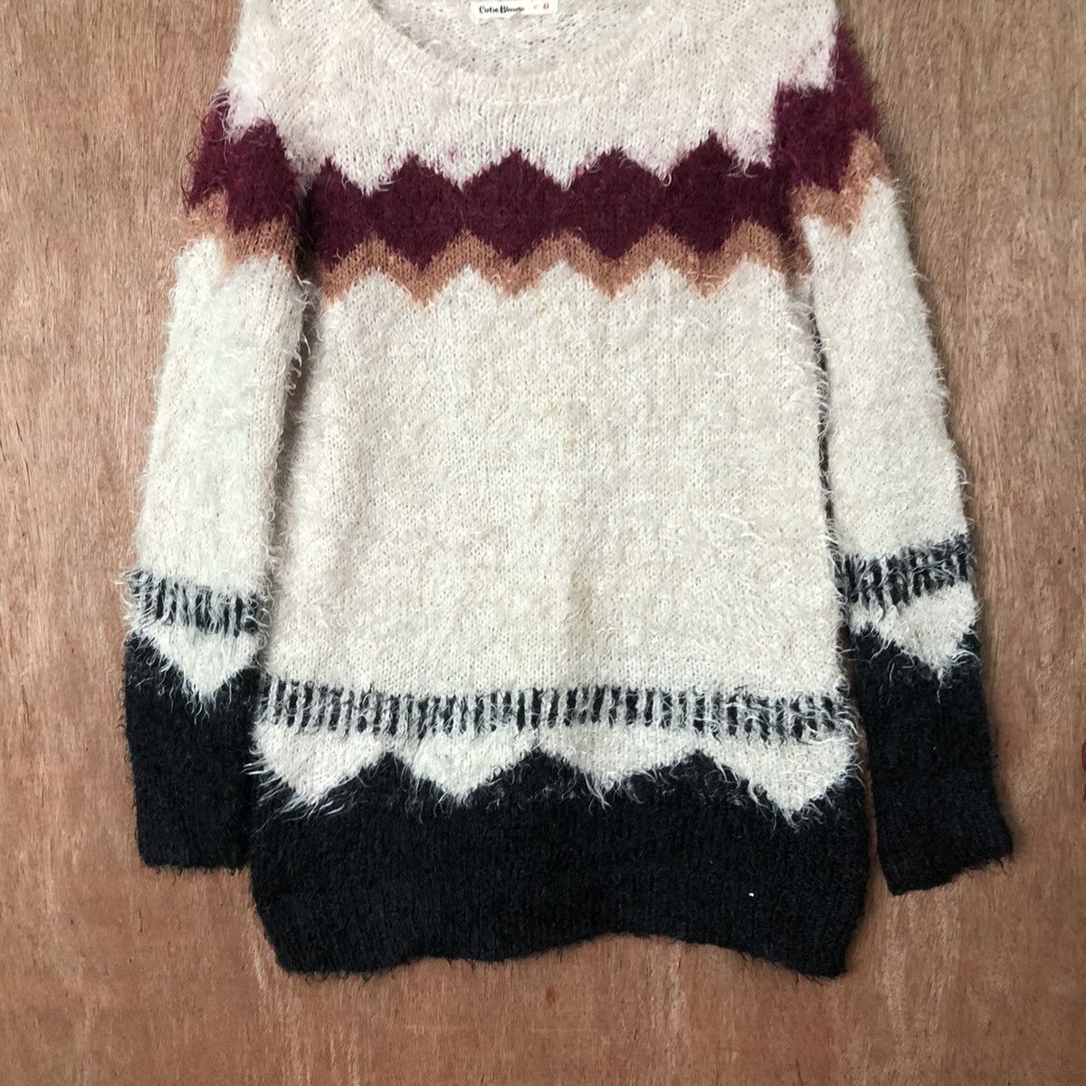 Vintage Cutie Blende Brown Shag Shaggy Fur Mohair Knitwear #6470 Size US M / EU 48-50 / 2 - 3 Thumbnail