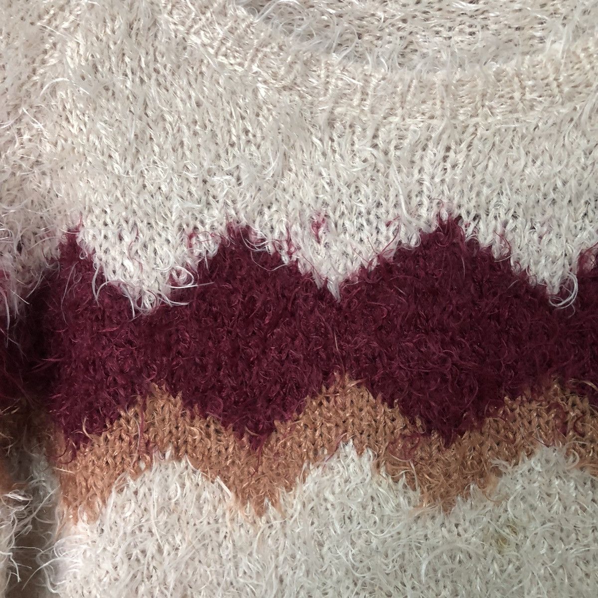 Vintage Cutie Blende Brown Shag Shaggy Fur Mohair Knitwear #6470 Size US M / EU 48-50 / 2 - 6 Thumbnail