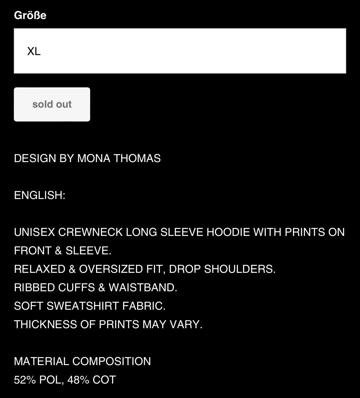 Other HUNi SiNE COSiNE HOODiE BY MONA THOMAS COZY WAVE FLEECE Size XL / US 12-14 / IT 48-50 - 12 Thumbnail