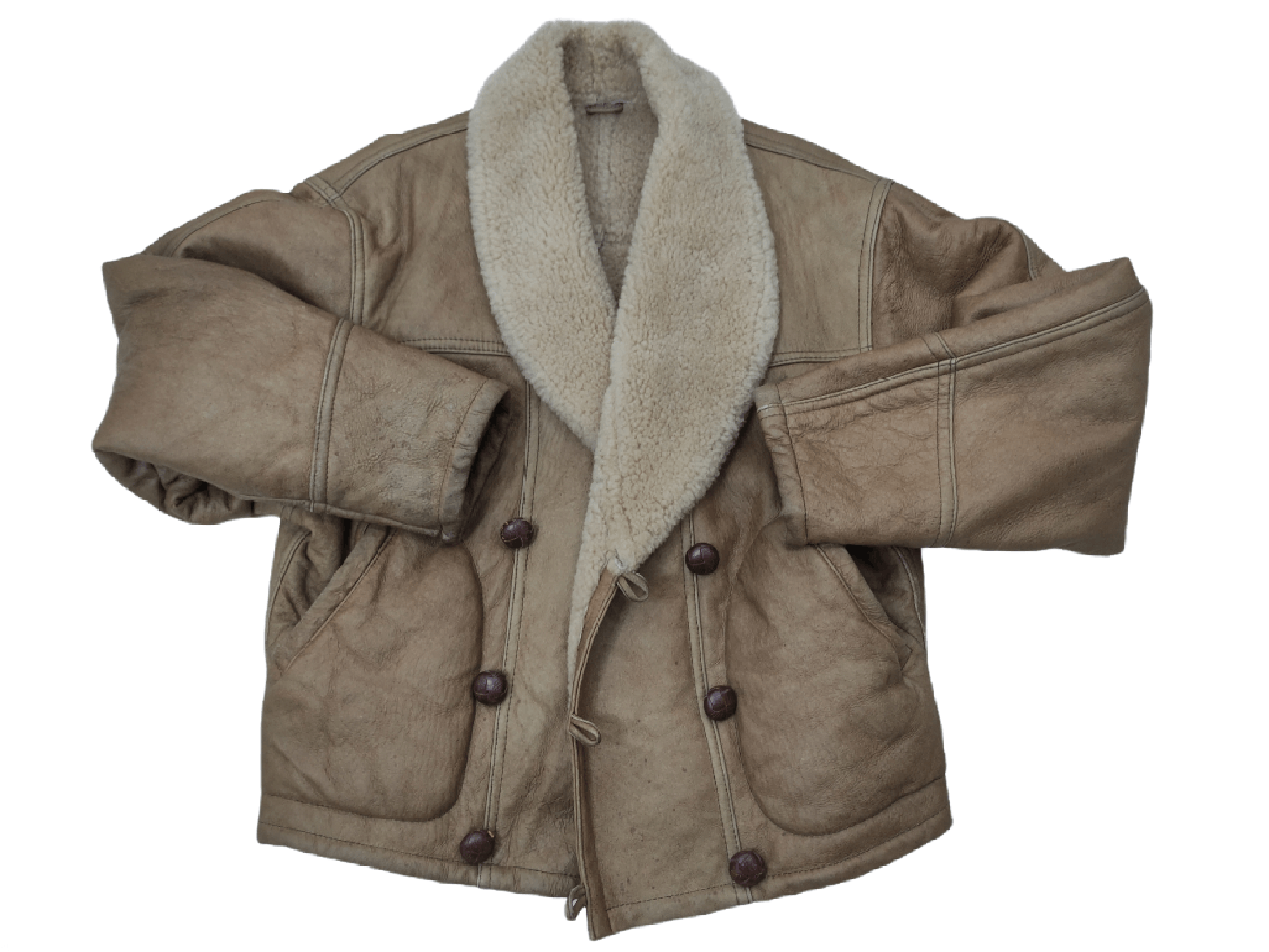 Japanese Brand Vintage Sheepskin Shearling Leather Jacket Size US M / EU 48-50 / 2 - 4 Thumbnail
