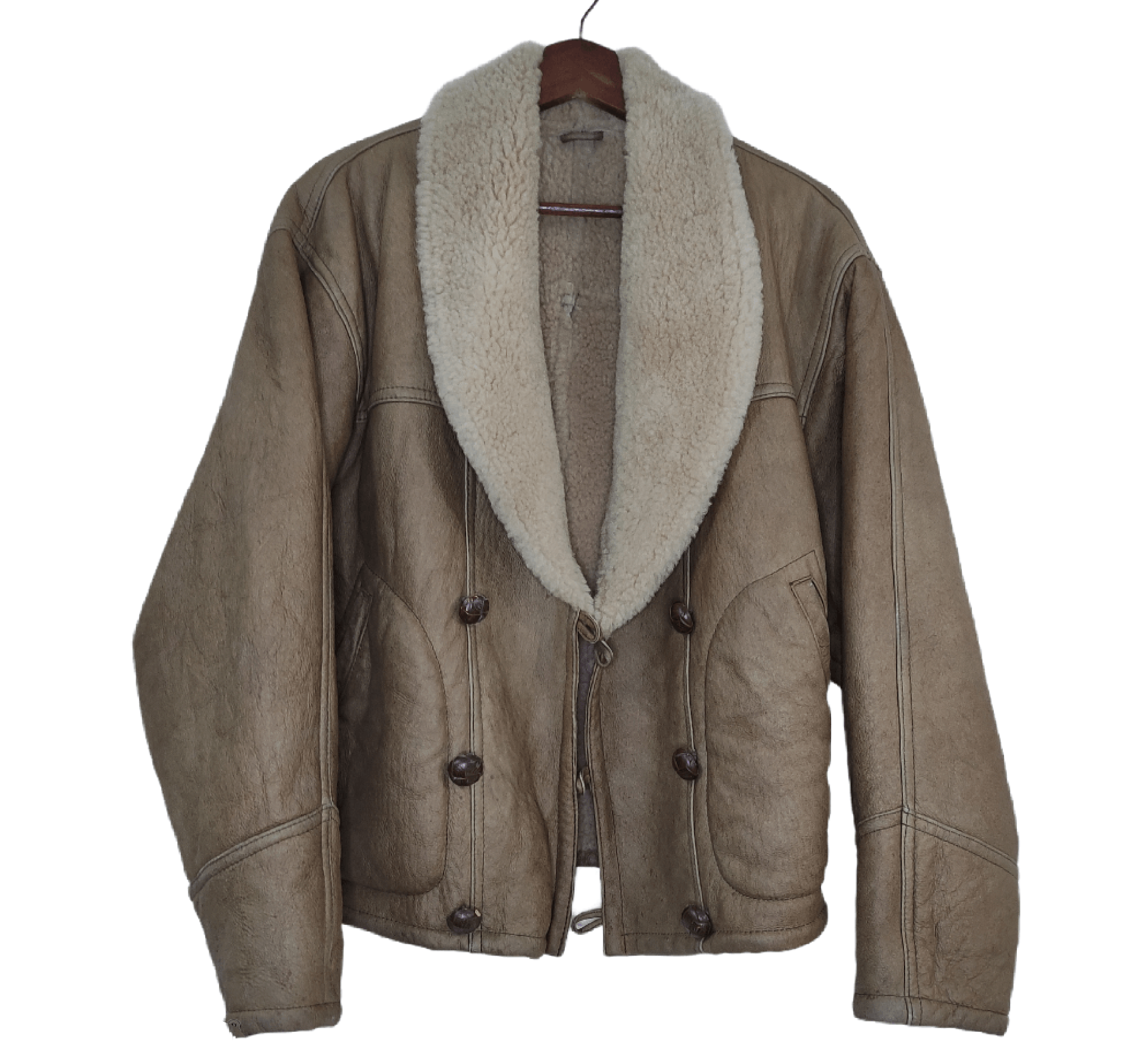 Japanese Brand Vintage Sheepskin Shearling Leather Jacket Size US M / EU 48-50 / 2 - 1 Thumbnail