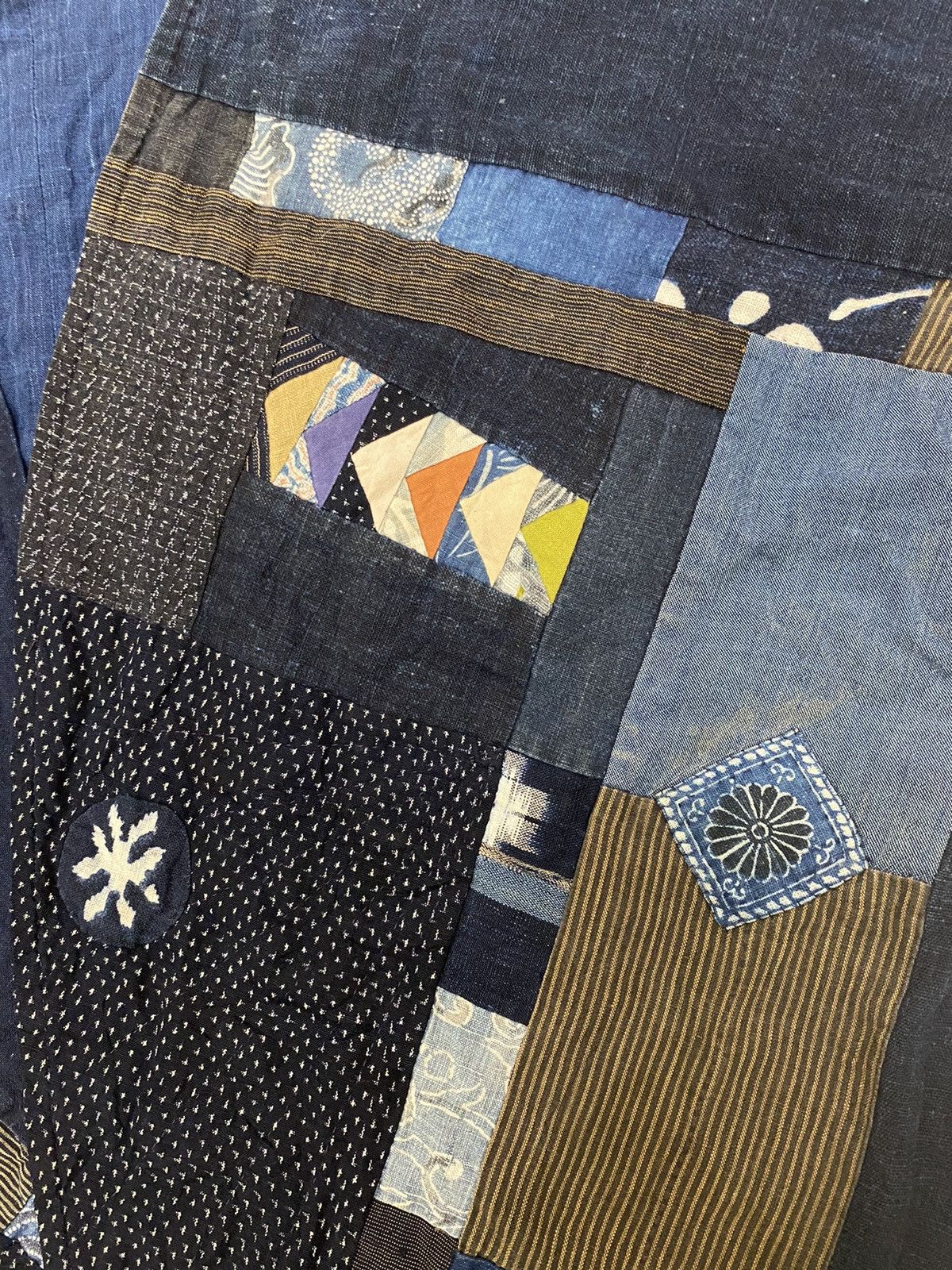 Vintage VTG Japanese Indigo Patchwork Noragi Kimono Cardigan Jacket Size US XL / EU 56 / 4 - 13 Thumbnail