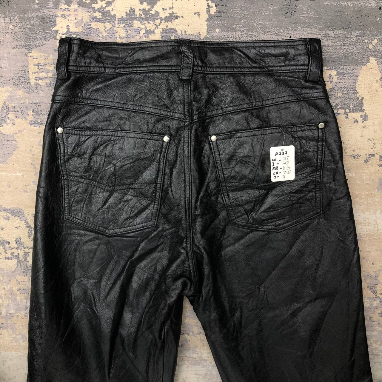 Vintage P222 VTG LEATHER PANTS Size 27" / US 4 / IT 40 - 4 Thumbnail