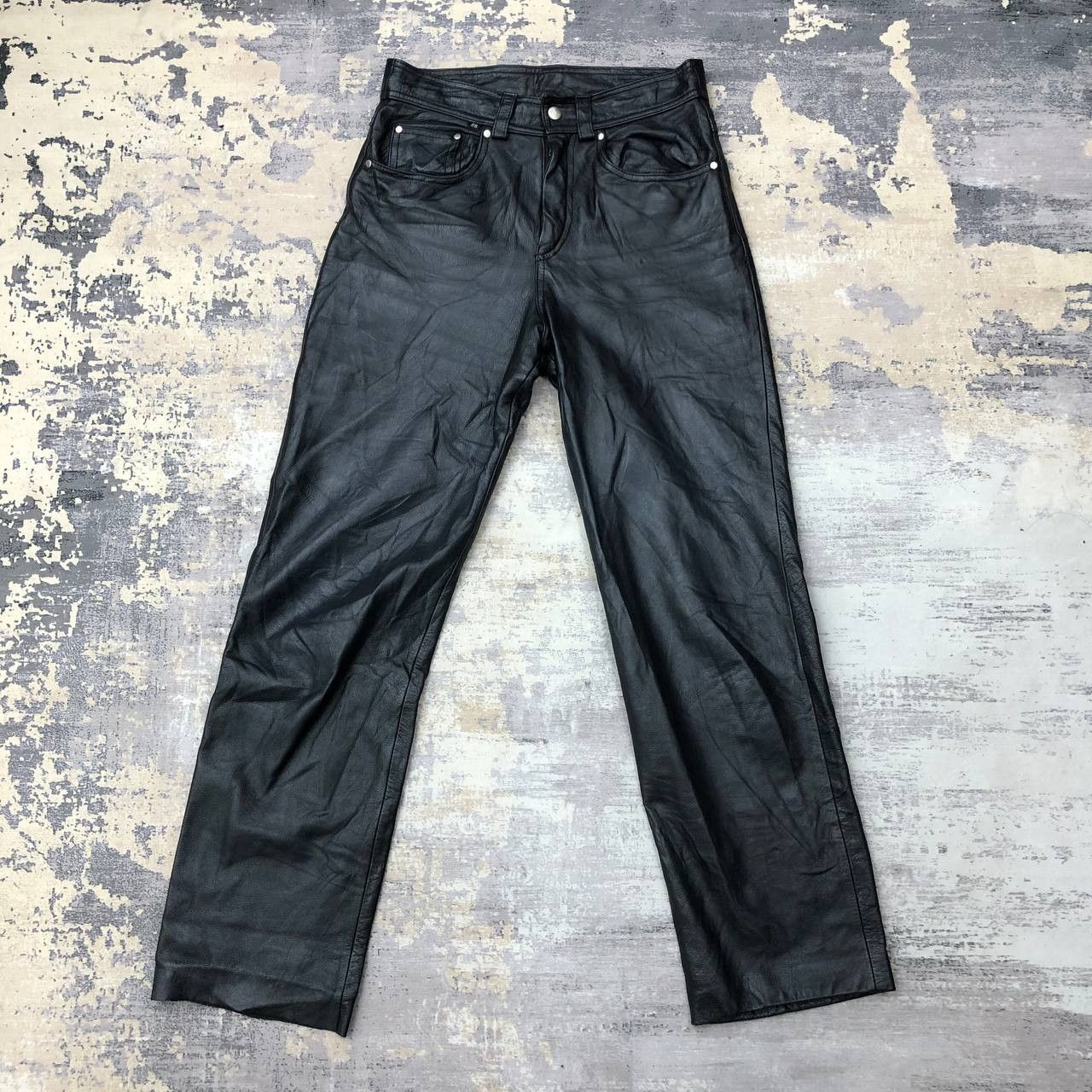 Vintage P222 VTG LEATHER PANTS Size 27" / US 4 / IT 40 - 1 Thumbnail