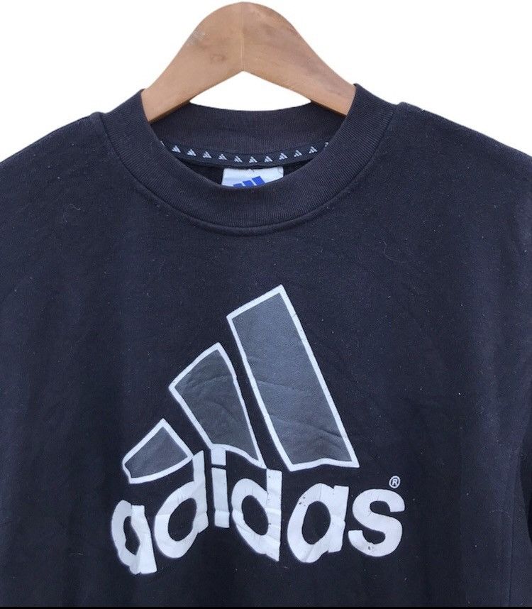Vintage Vintage 90s Adidas center logo sweatshirt Size US M / EU 48-50 / 2 - 3 Thumbnail