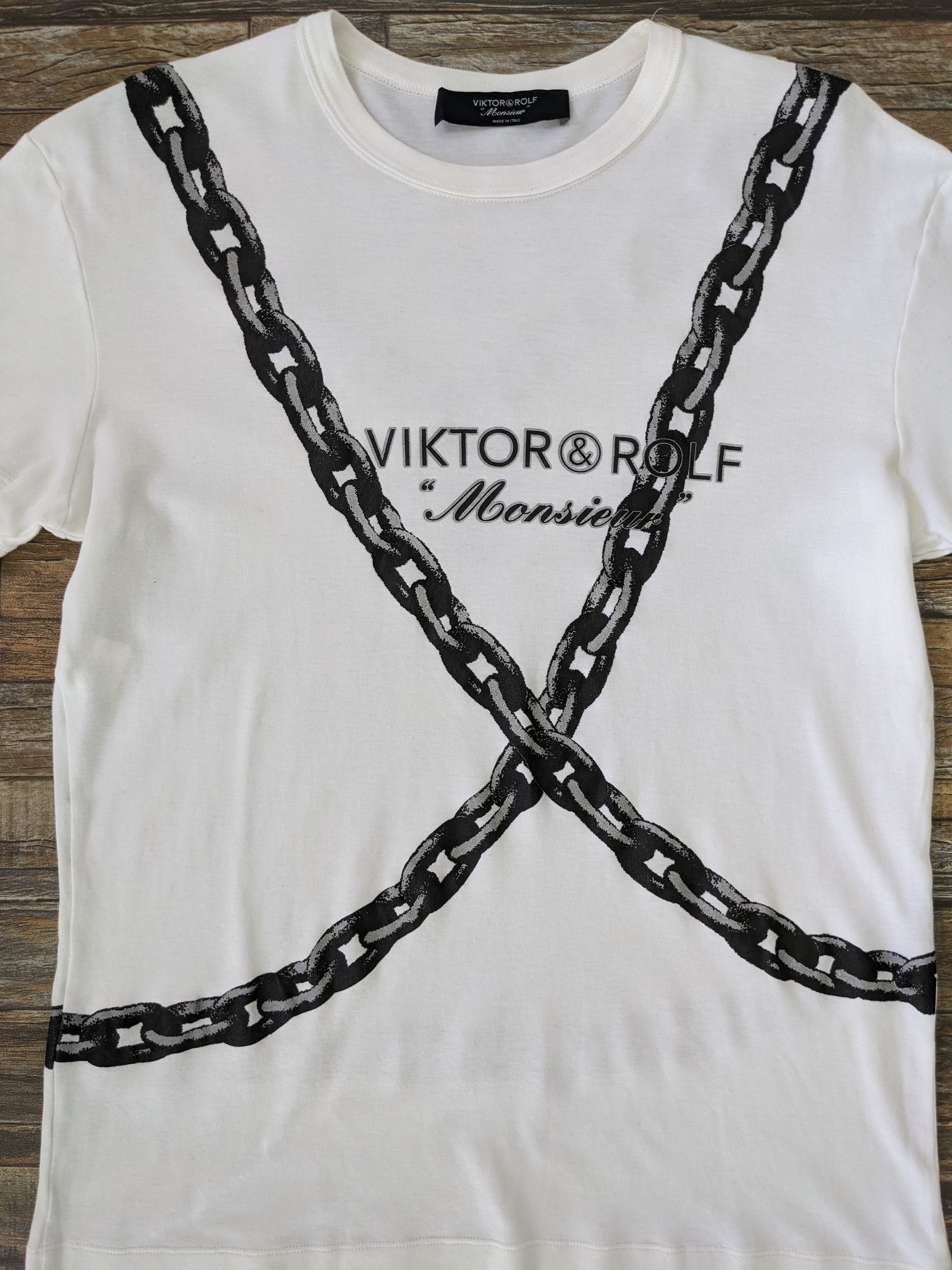 Designer × Viktor & Rolf Viktor Rolf Monsieur Shirt Chain Printed Size M / US 6-8 / IT 42-44 - 7 Thumbnail