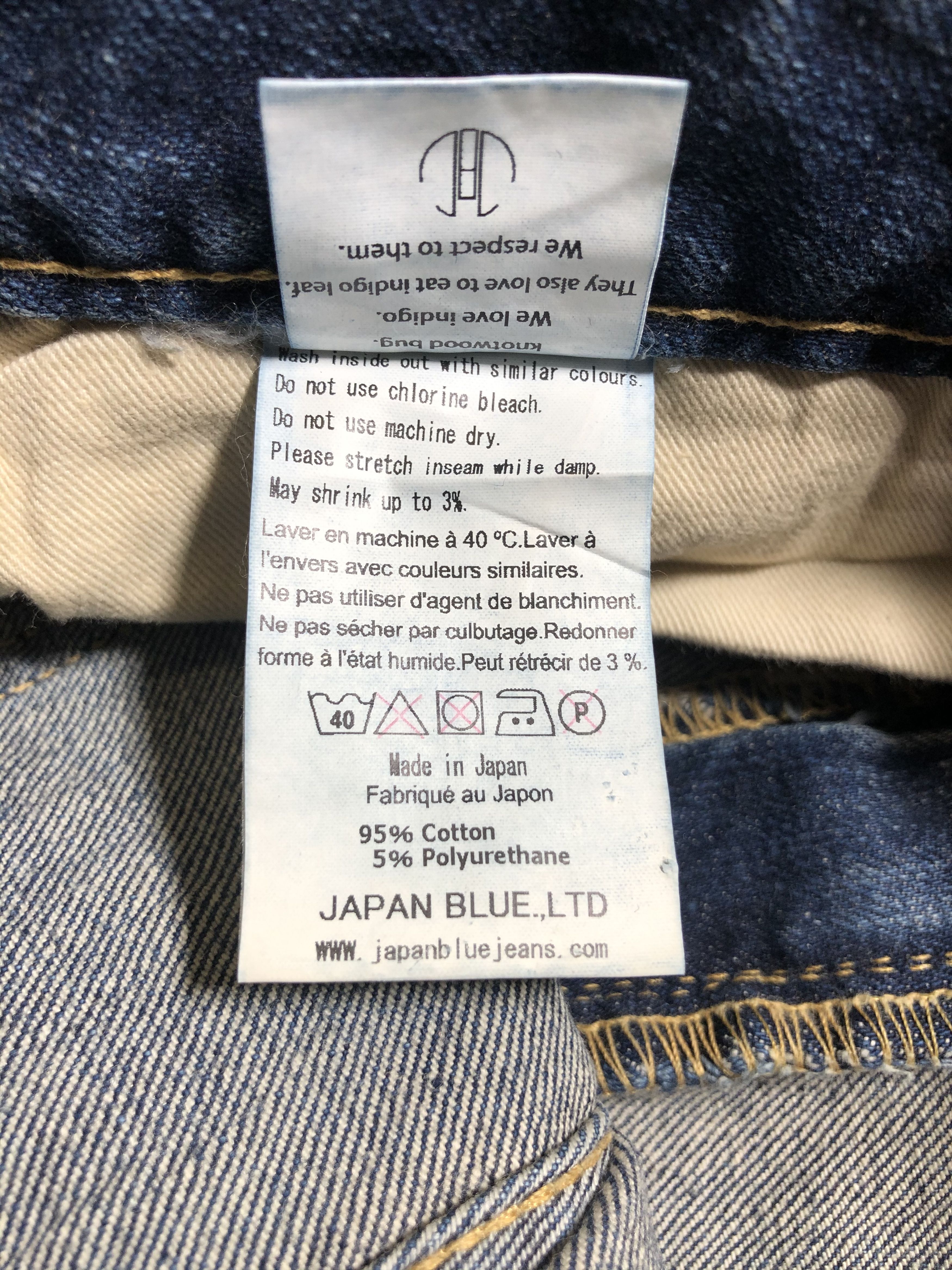 Japan Blue × Vintage Vintage Japan Blue Jeans Patchwork Denim Jeans Size US 31 - 9 Thumbnail