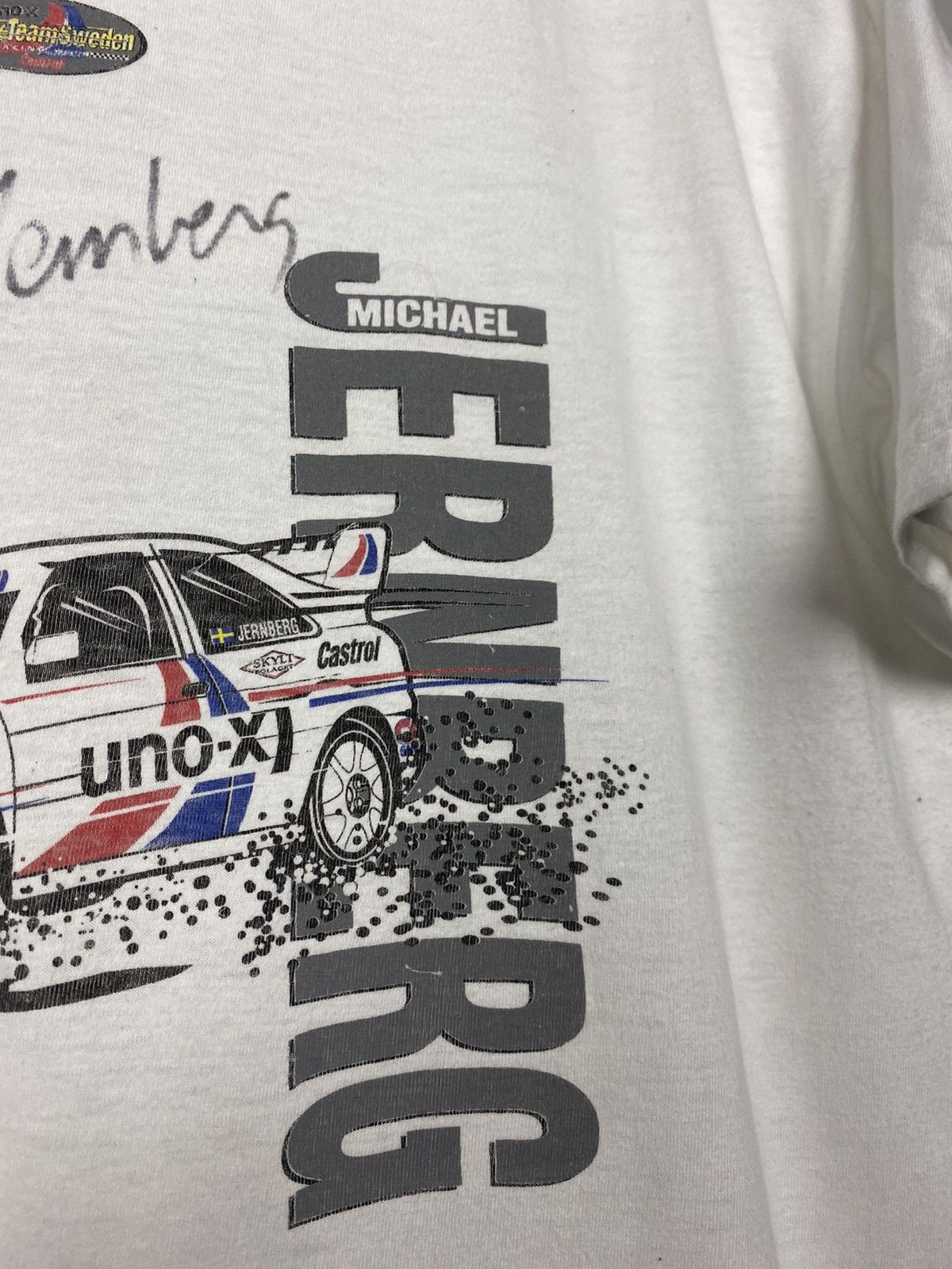 Vintage Vintage racing T-shirt signed by Michael Jernberg Size US L / EU 52-54 / 3 - 4 Thumbnail