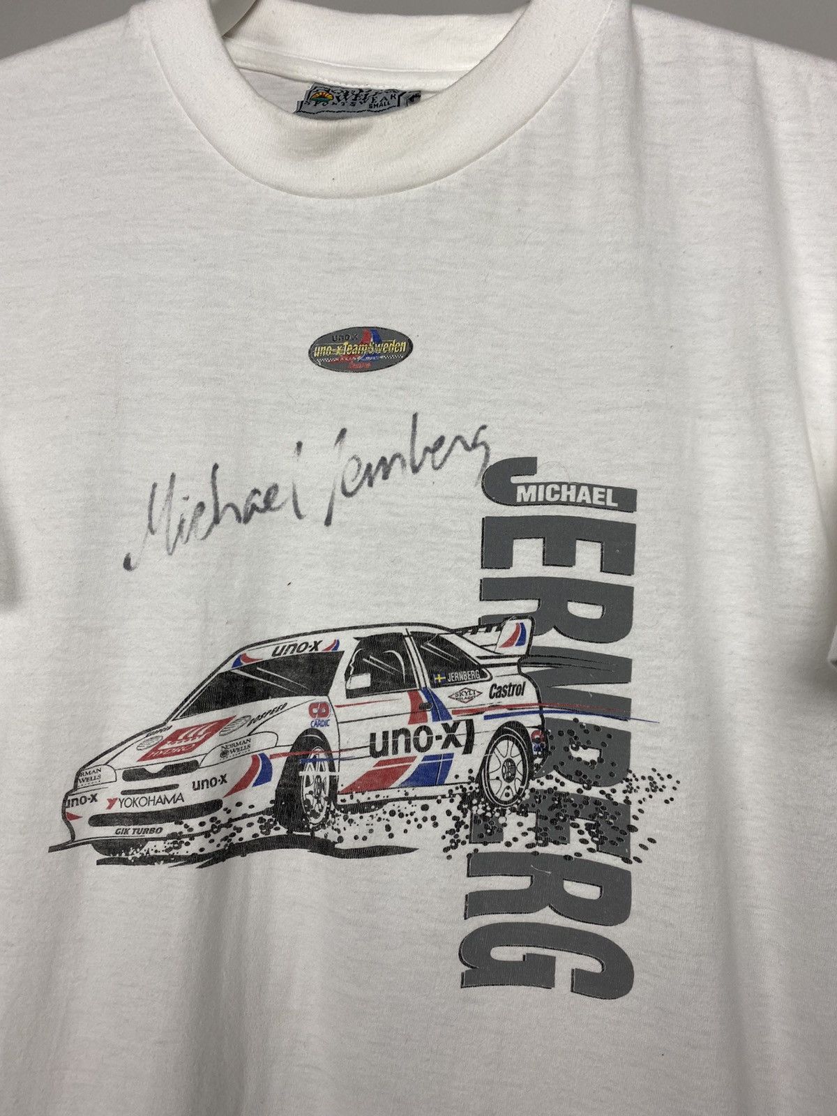 Vintage Vintage racing T-shirt signed by Michael Jernberg Size US L / EU 52-54 / 3 - 2 Thumbnail