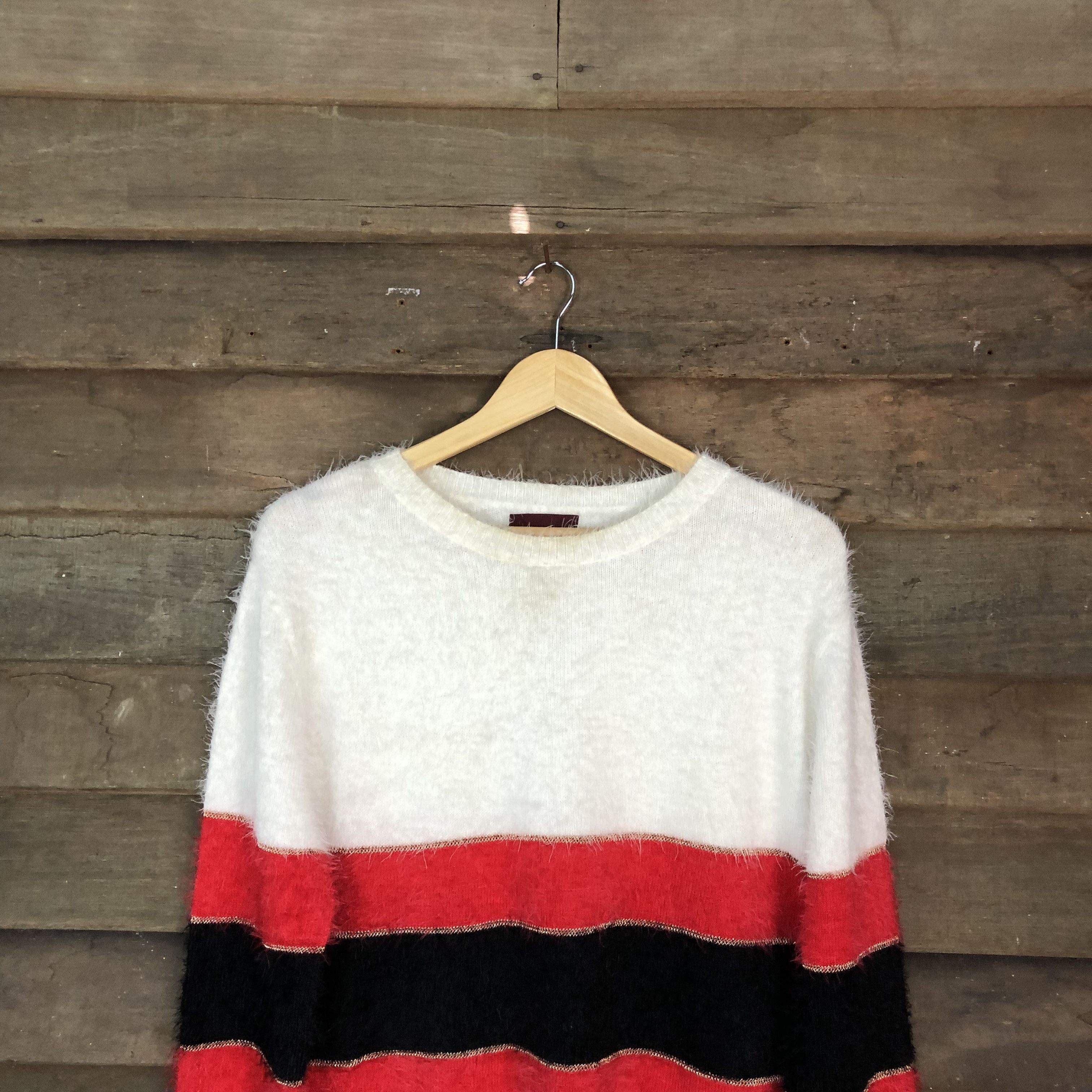 Homespun Knitwear Danke Schon Shag Shaggy Fur Mohair Knitwear #6713 Size US M / EU 48-50 / 2 - 2 Thumbnail