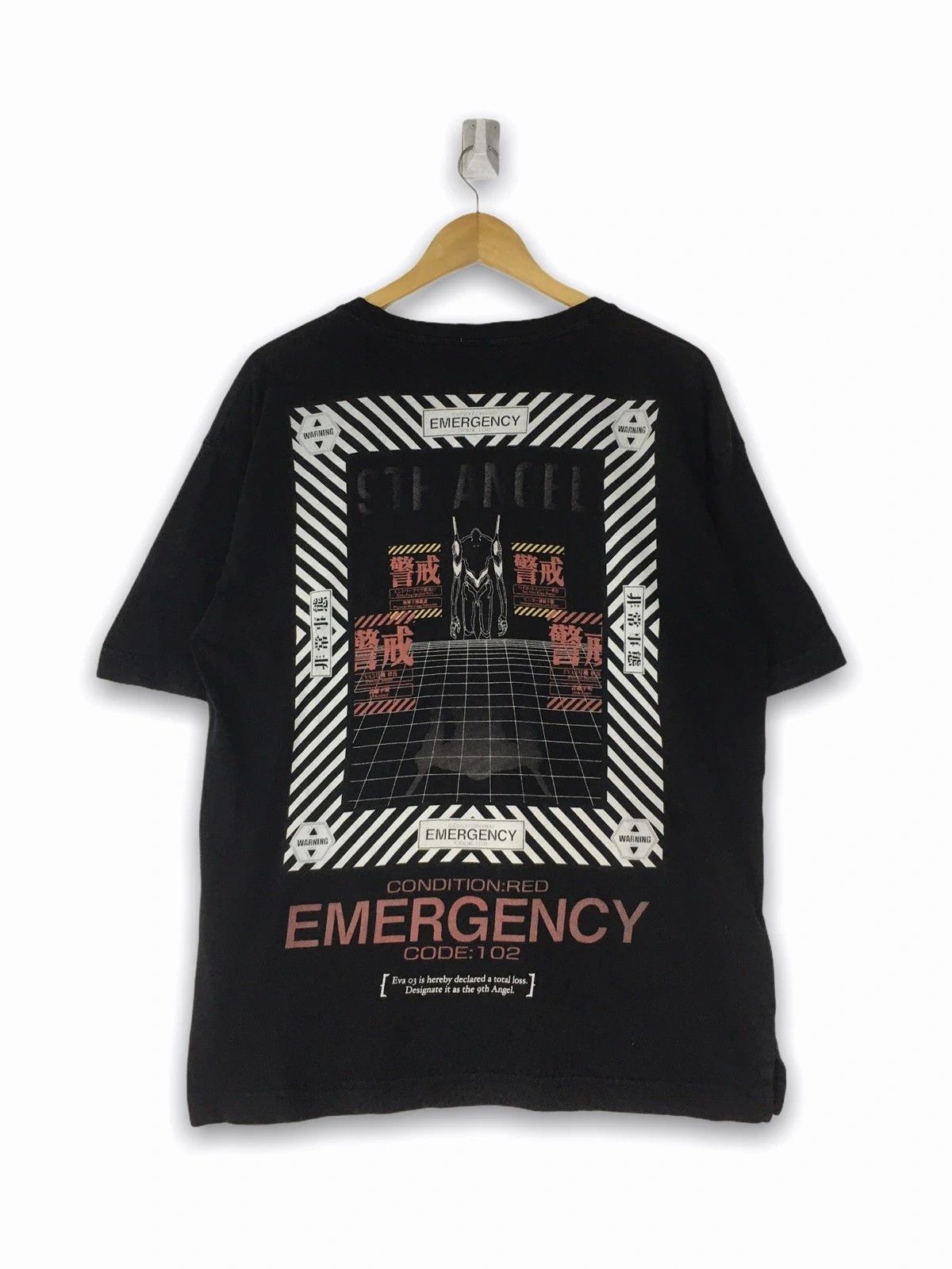 Rare Anime Neon Genesis Evangelion Big Printed Tshirt