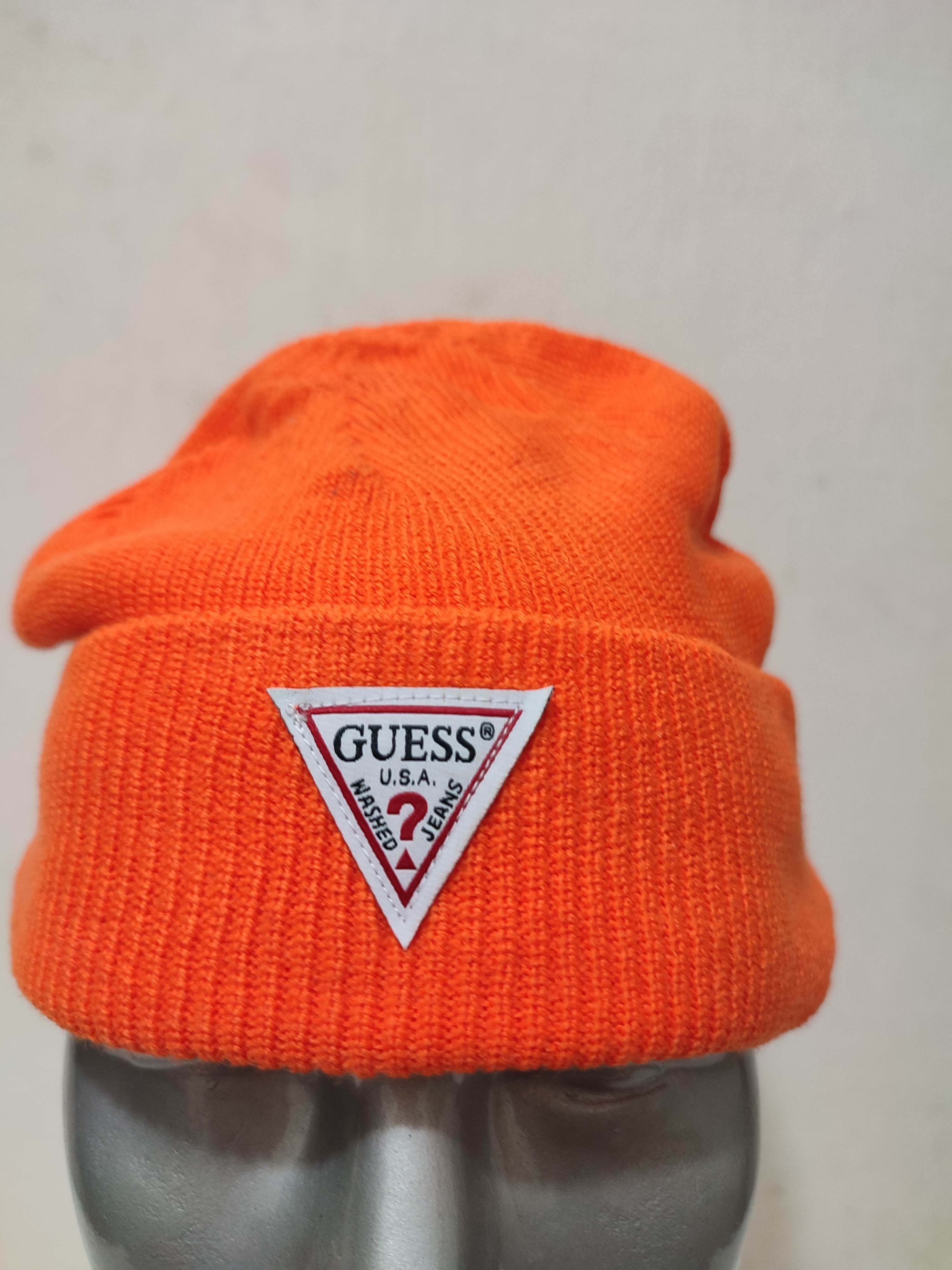 Guess Guess Orange Beanie Hats Size ONE SIZE - 2 Thumbnail