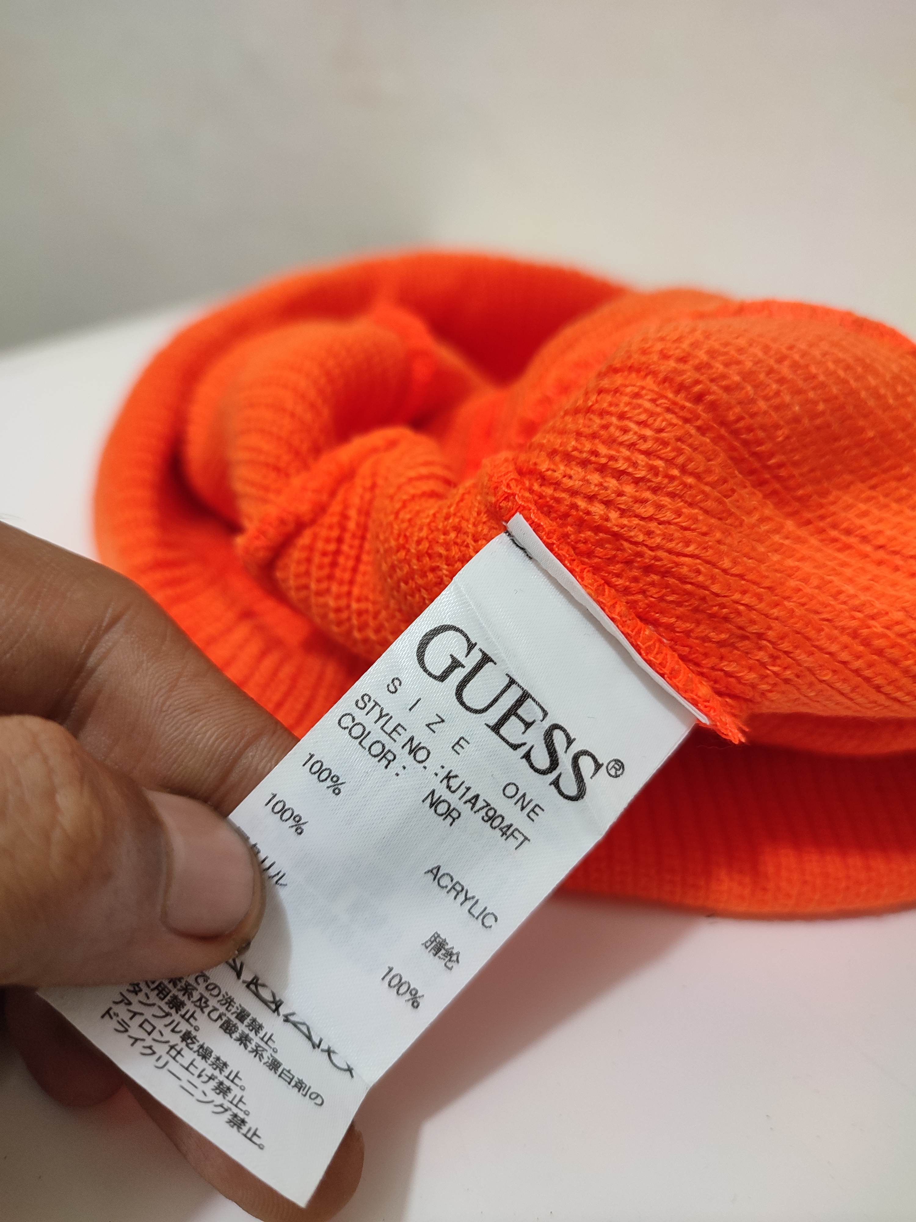 Guess Guess Orange Beanie Hats Size ONE SIZE - 7 Thumbnail