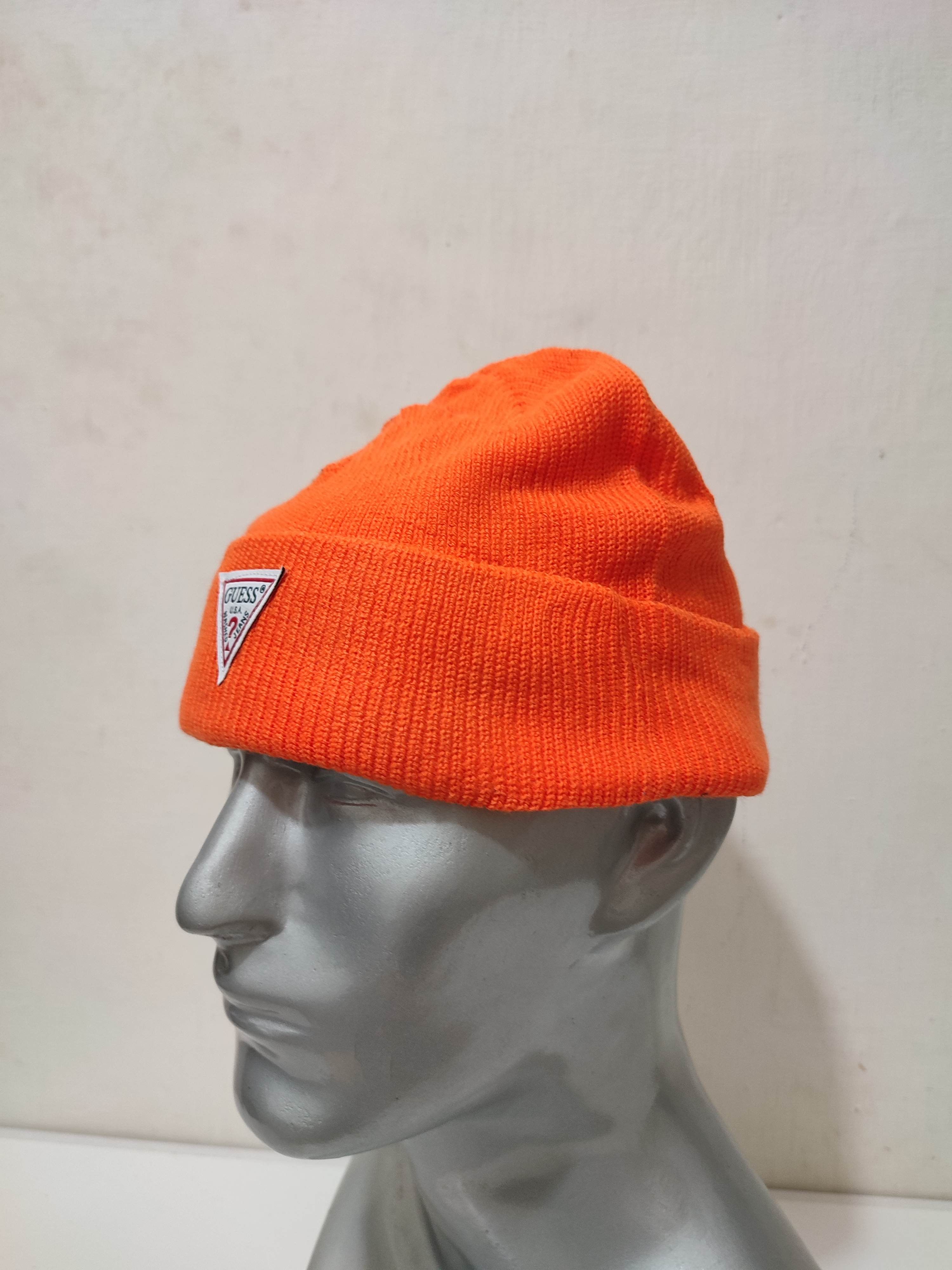 Guess Guess Orange Beanie Hats Size ONE SIZE - 3 Thumbnail