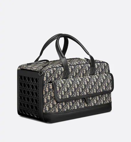 Roller dior oblique travel bag Dior Homme Black in Synthetic