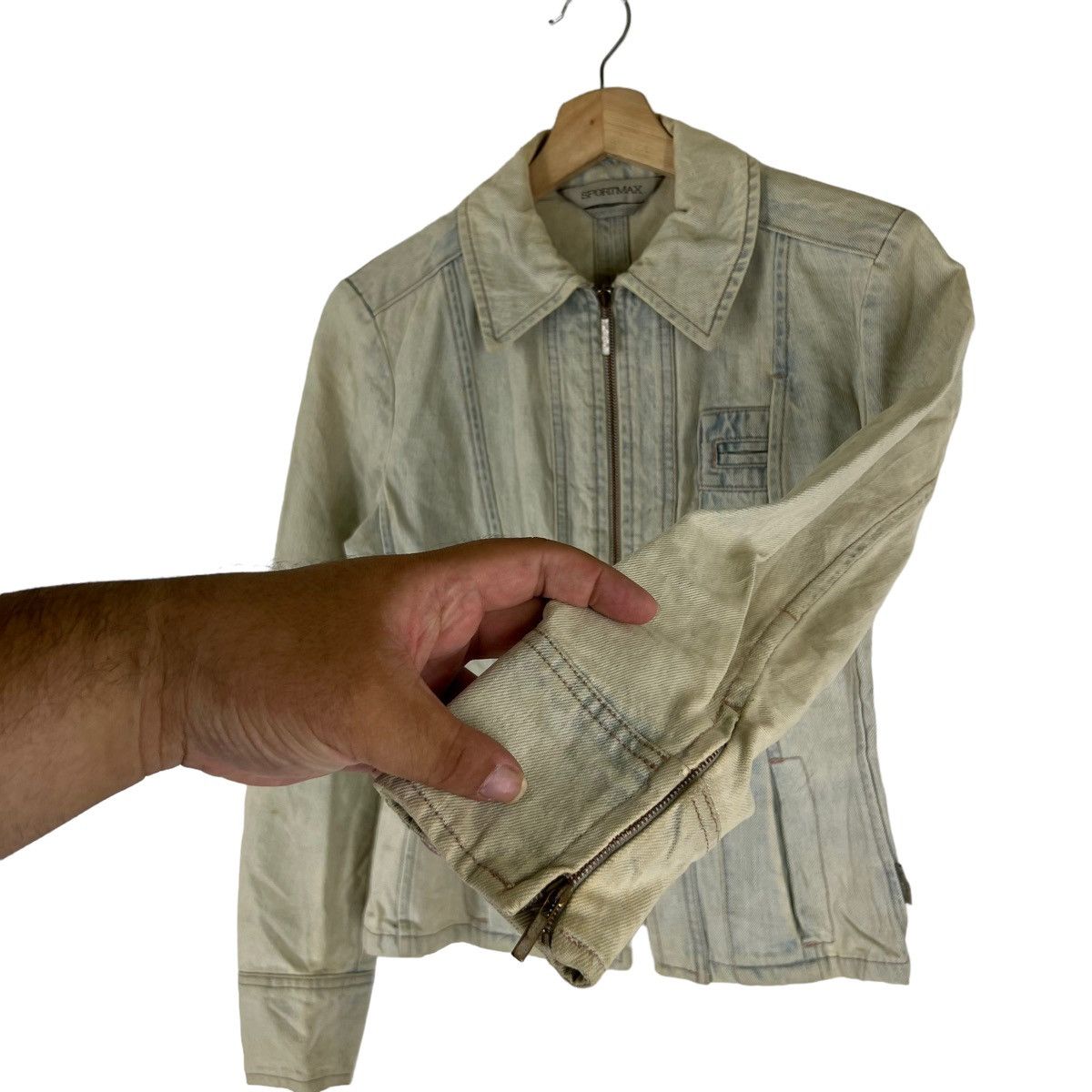 Japanese Brand VINTAGE SPORTMAX MADE IN ITALY PARACHUTE BIKER JACKET Size S / US 4 / IT 40 - 2 Thumbnail