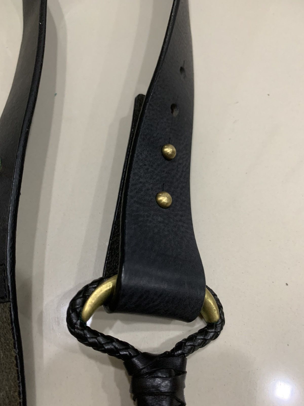 Japanese Brand GABARDINE BRAIDED BONDAGE LEATHER BELT Size 32 - 5 Thumbnail