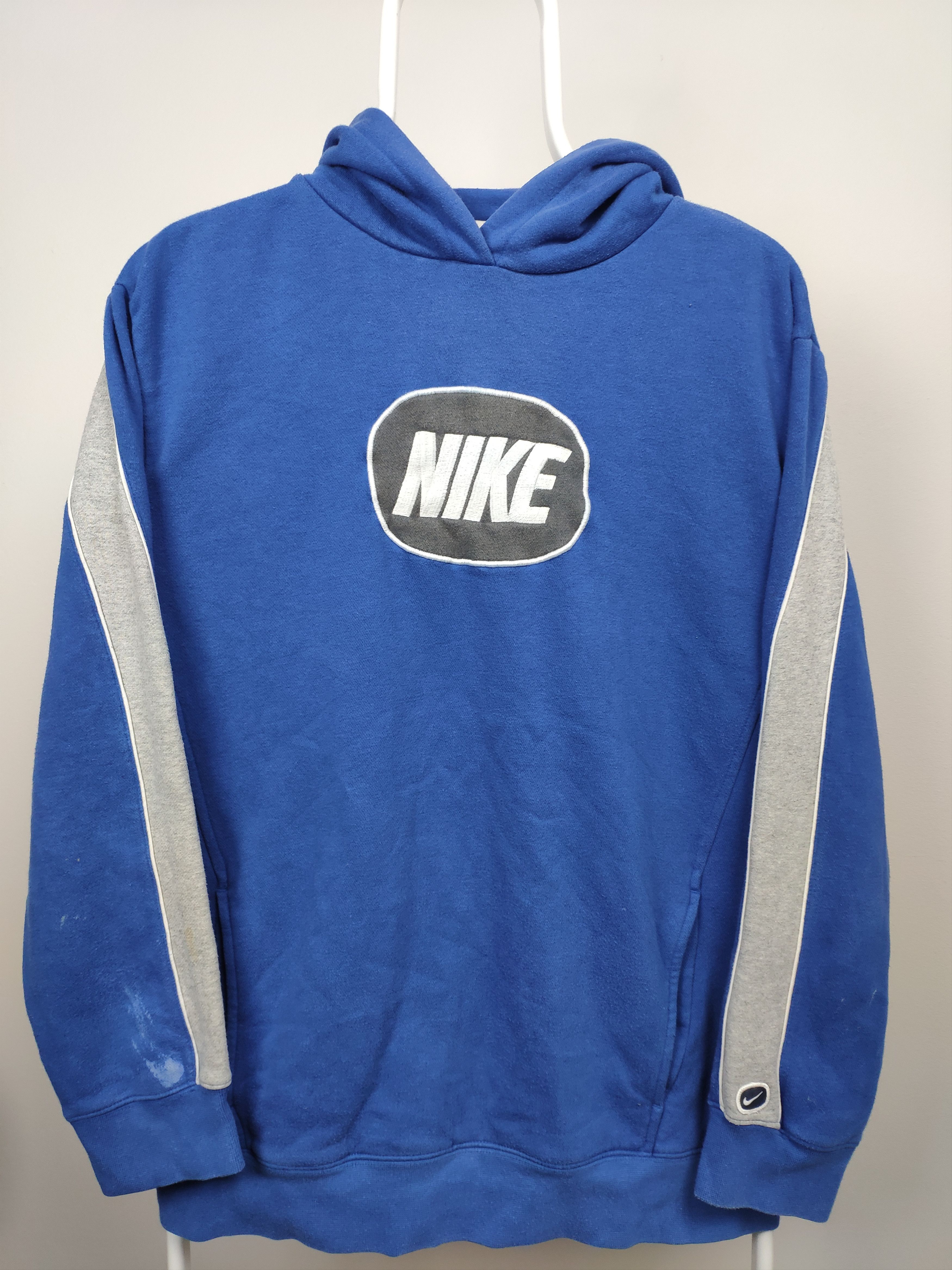 Nike × Vintage Nike vintage spellout hoodie blue sweatshirt 2000s Size US L / EU 52-54 / 3 - 1 Thumbnail