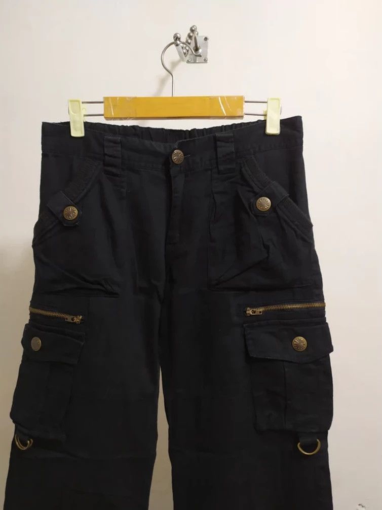 Japanese Brand 🔥Unknown Brand Drawstring hem Cargo Multi Pocket pants Size US 30 / EU 46 - 2 Thumbnail