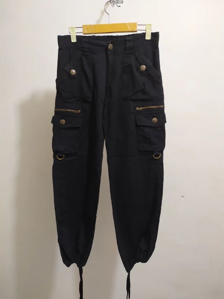 Japanese Brand 🔥Unknown Brand Drawstring hem Cargo Multi Pocket pants Size US 30 / EU 46 - 9 Thumbnail
