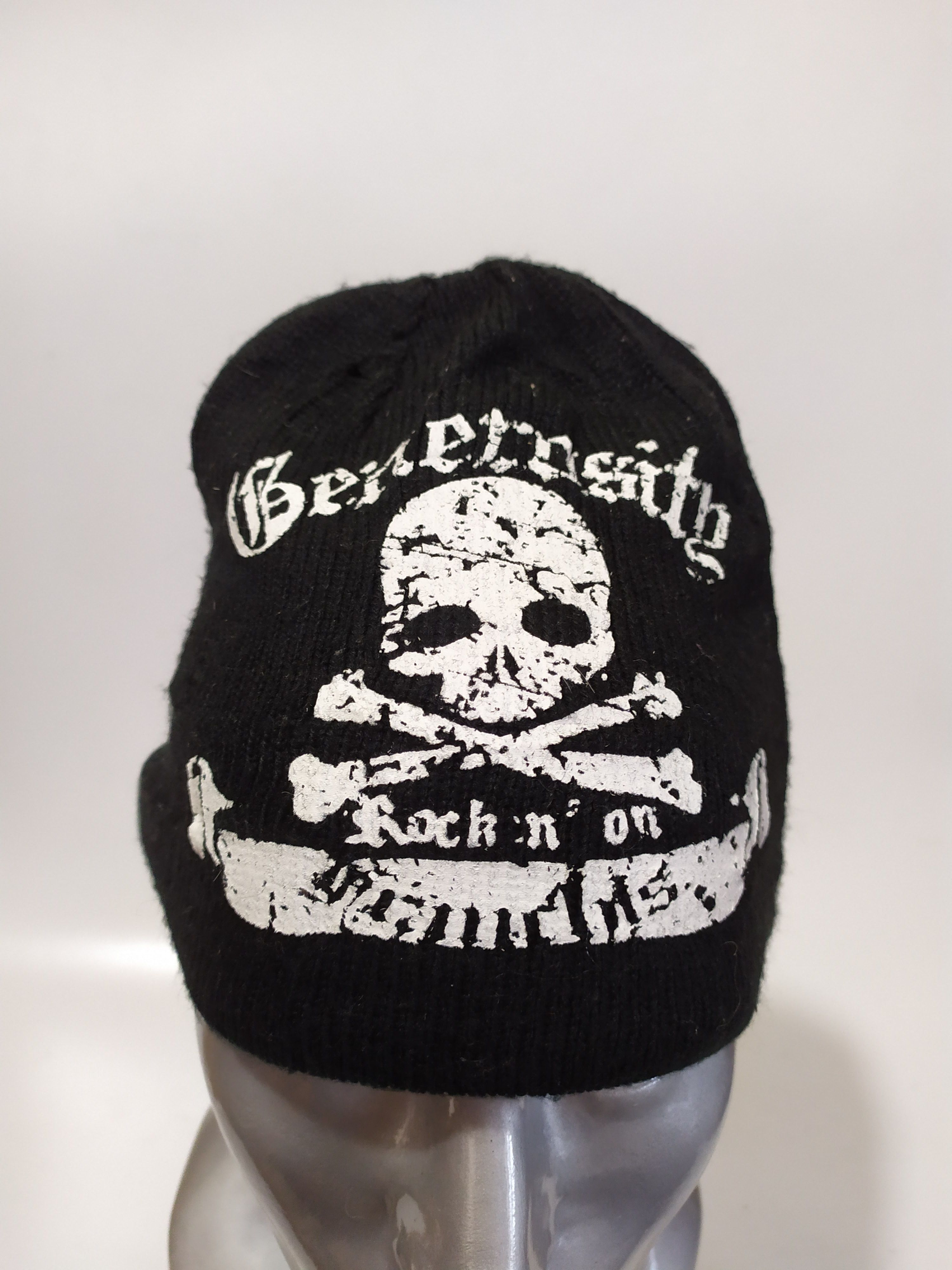 Japanese Brand 🔥Generosity Distressed Skull Punk Beanie Hats Size ONE SIZE - 2 Thumbnail