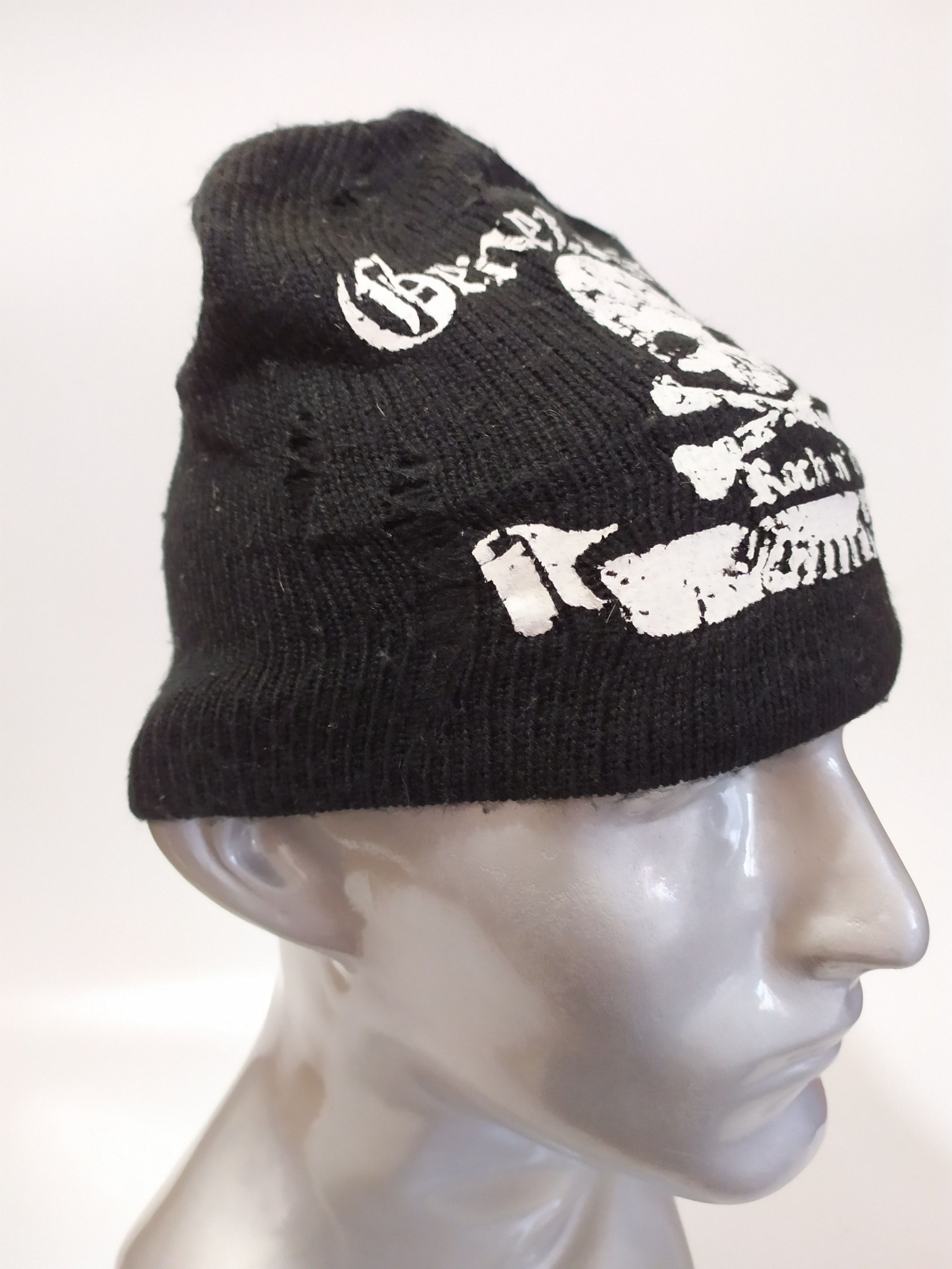 Japanese Brand 🔥Generosity Distressed Skull Punk Beanie Hats Size ONE SIZE - 3 Thumbnail