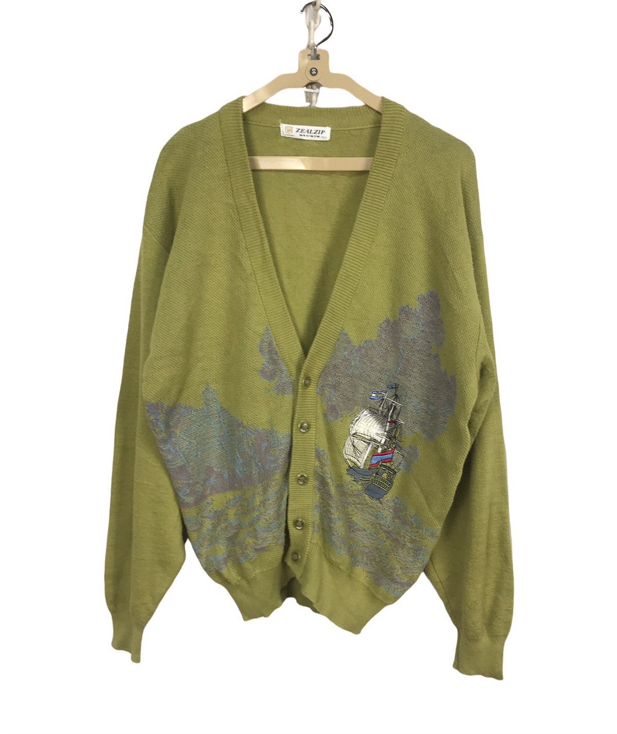 Japanese Brand × Vintage Zealzip maximum embroidered printed cardigan Size US M / EU 48-50 / 2 - 1 Thumbnail