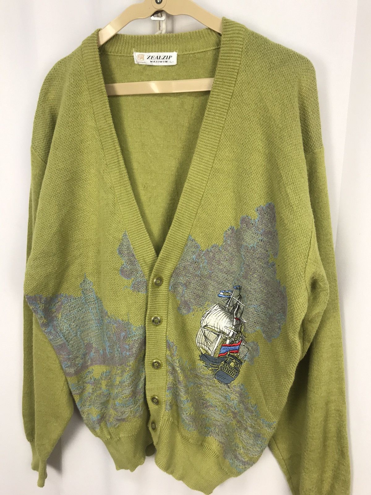 Japanese Brand × Vintage Zealzip maximum embroidered printed cardigan Size US M / EU 48-50 / 2 - 5 Thumbnail