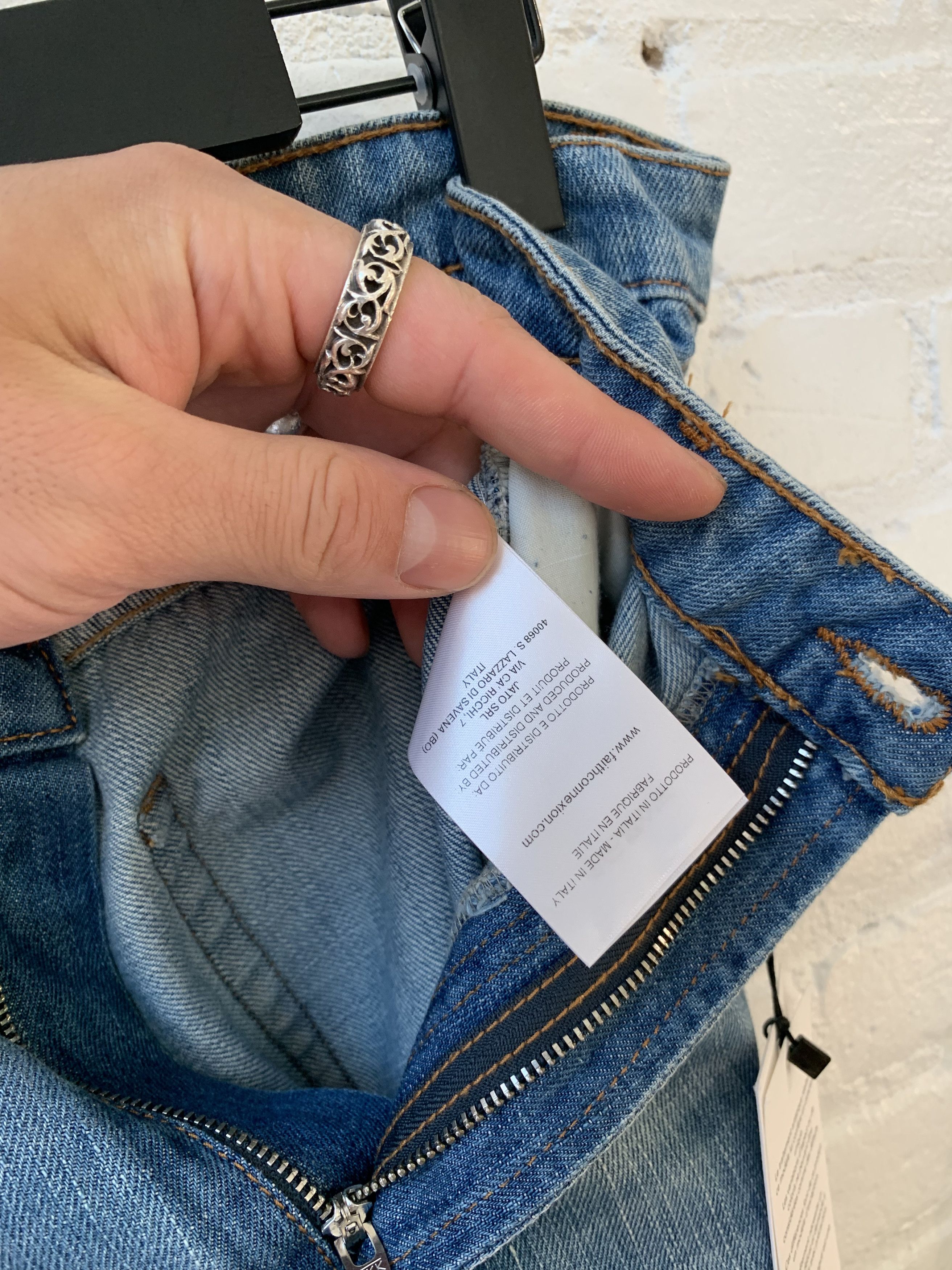 Faith Connexion Faith Connexion Thrashed Blue Jeans Size US 31 - 5 Thumbnail