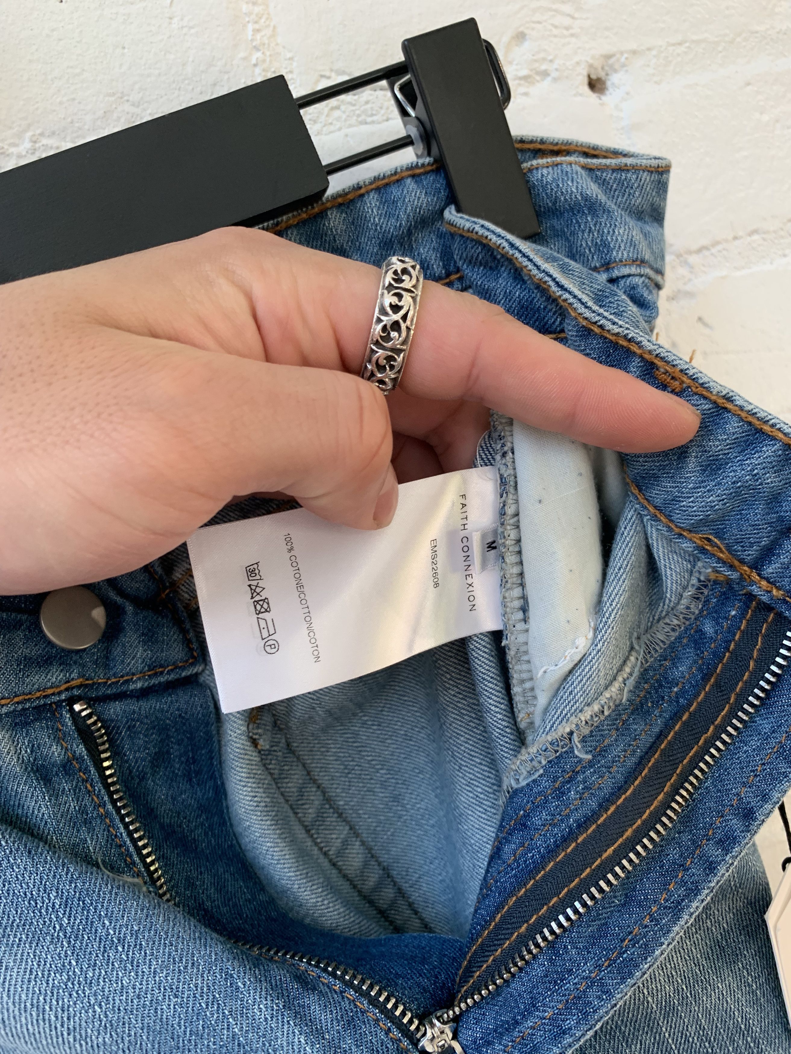 Faith Connexion Faith Connexion Thrashed Blue Jeans Size US 31 - 4 Thumbnail