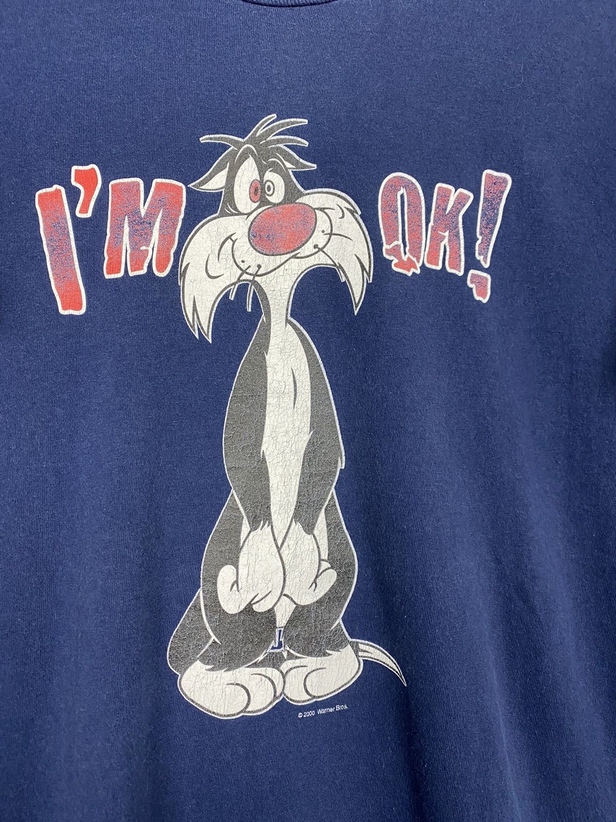 Vintage × Warner Bros Sylvester the Cat vintage t-shirt cartoon Looney Tunes Im OK Size US L / EU 52-54 / 3 - 2 Thumbnail
