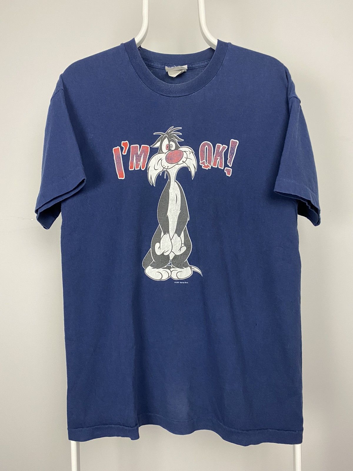Vintage × Warner Bros Sylvester the Cat vintage t-shirt cartoon Looney Tunes Im OK Size US L / EU 52-54 / 3 - 1 Thumbnail