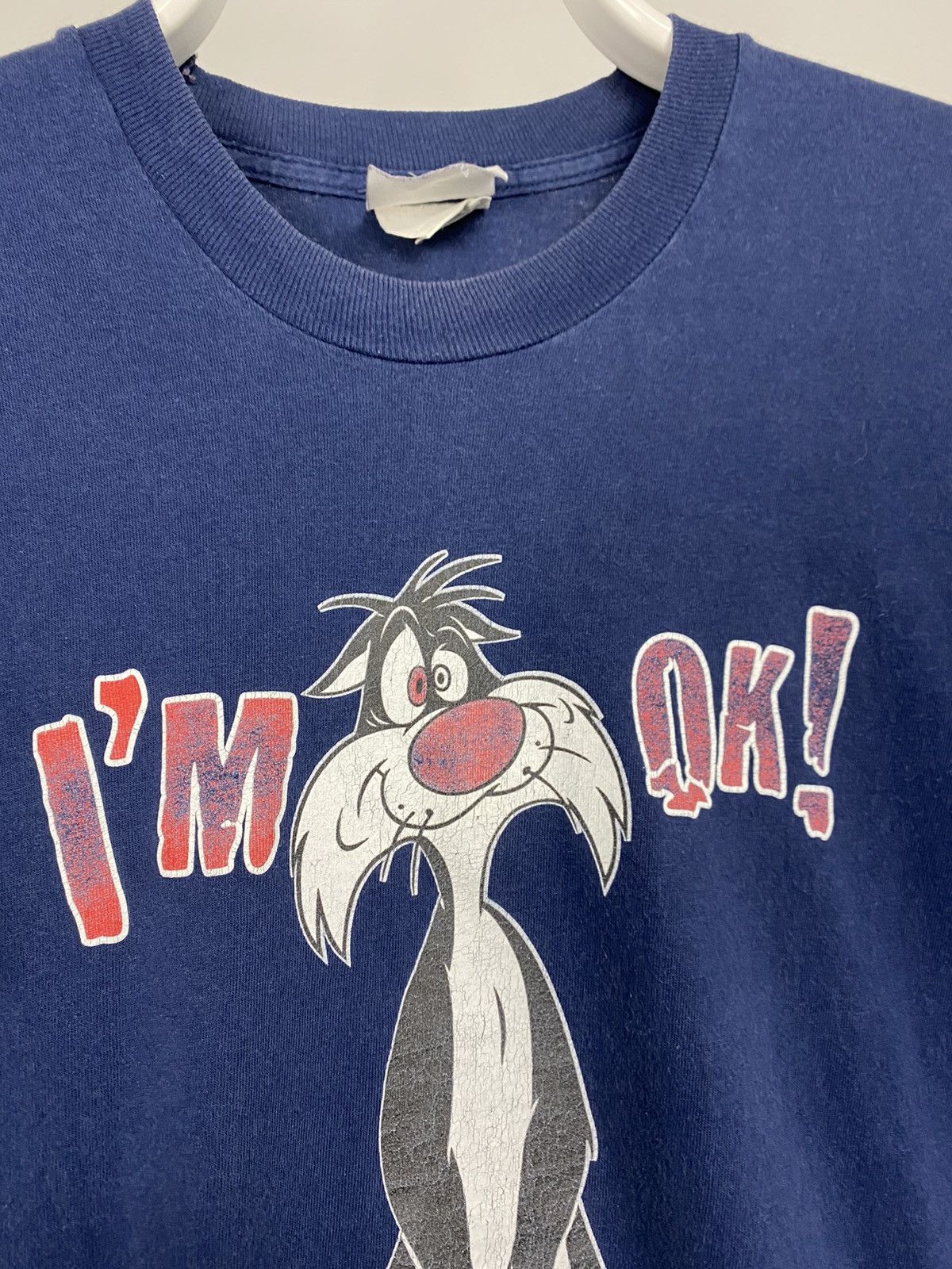 Vintage × Warner Bros Sylvester the Cat vintage t-shirt cartoon Looney Tunes Im OK Size US L / EU 52-54 / 3 - 4 Thumbnail