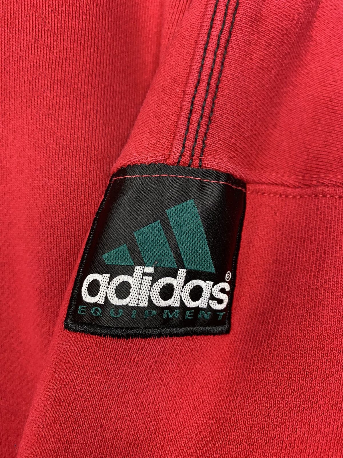 Adidas × Vintage Adidas EQT Equipment vintage 90s sweatshirt crewneck red Size US L / EU 52-54 / 3 - 5 Thumbnail