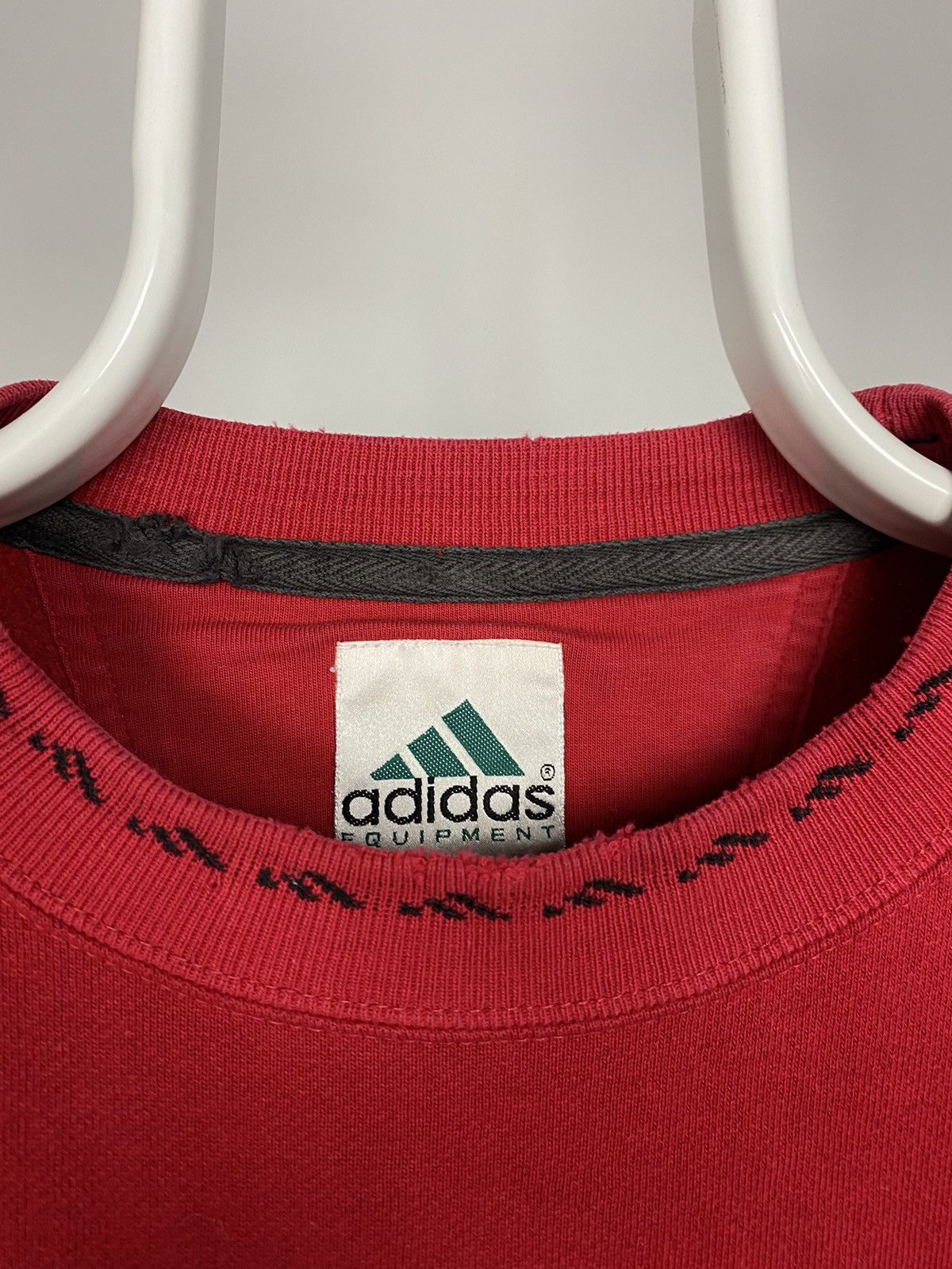 Adidas × Vintage Adidas EQT Equipment vintage 90s sweatshirt crewneck red Size US L / EU 52-54 / 3 - 6 Thumbnail