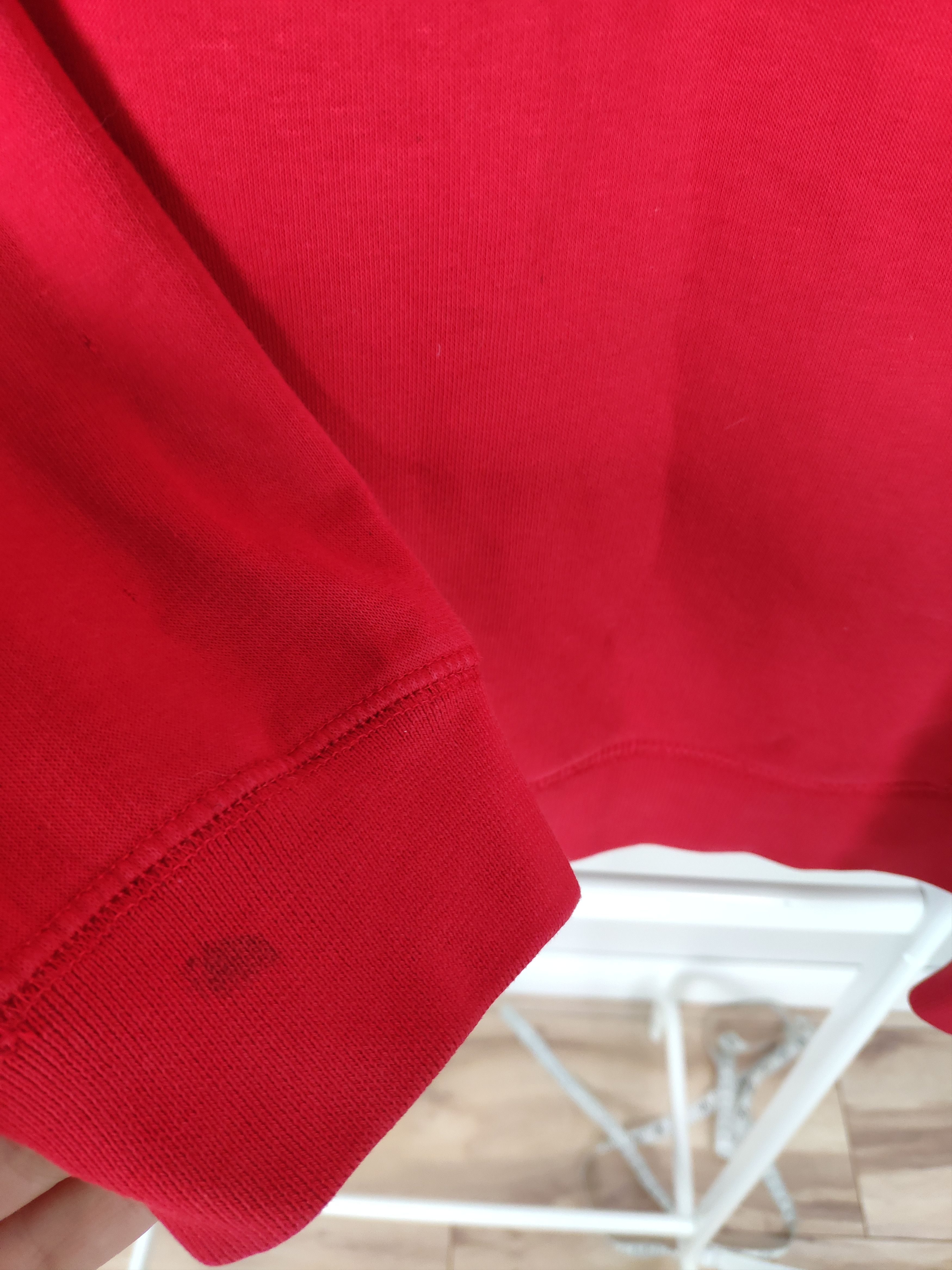Nike × Vintage Nike vintage sweatshirt big center swoosh white on red 2000s Size US S / EU 44-46 / 1 - 5 Thumbnail