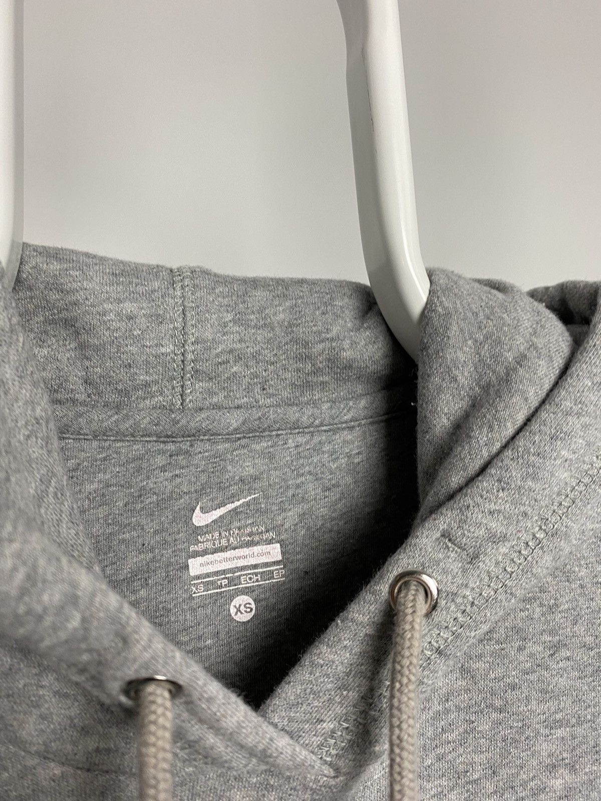 Nike × Vintage Nike spell out hoodie center swoosh grey collage vintage Size US S / EU 44-46 / 1 - 6 Thumbnail