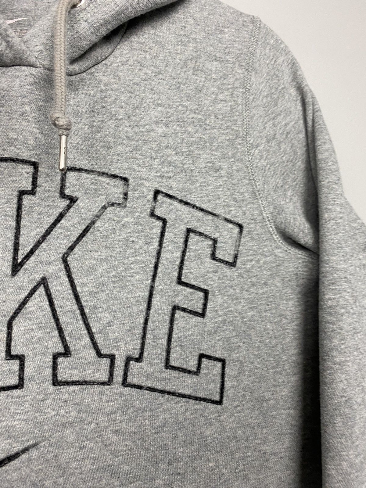 Nike × Vintage Nike spell out hoodie center swoosh grey collage vintage Size US S / EU 44-46 / 1 - 5 Thumbnail