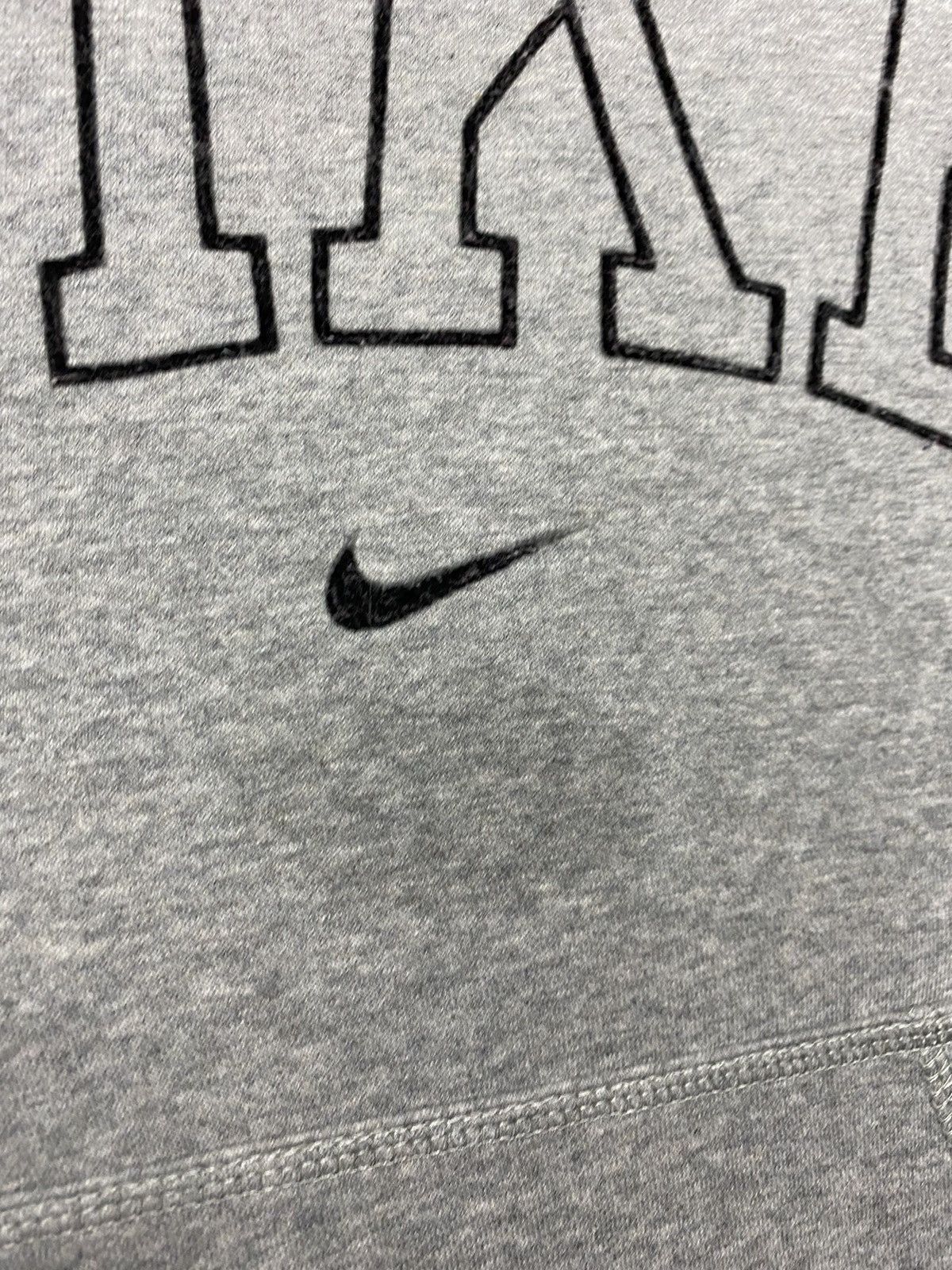 Nike × Vintage Nike spell out hoodie center swoosh grey collage vintage Size US S / EU 44-46 / 1 - 3 Thumbnail