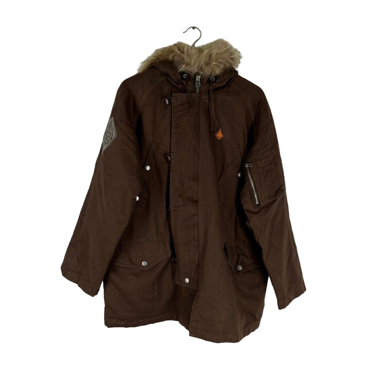 Japanese Brand VINTAGE PARKA JACKET MCD VISION MINK FUR HOODIE MILITARY Size US XL / EU 56 / 4 - 6 Thumbnail