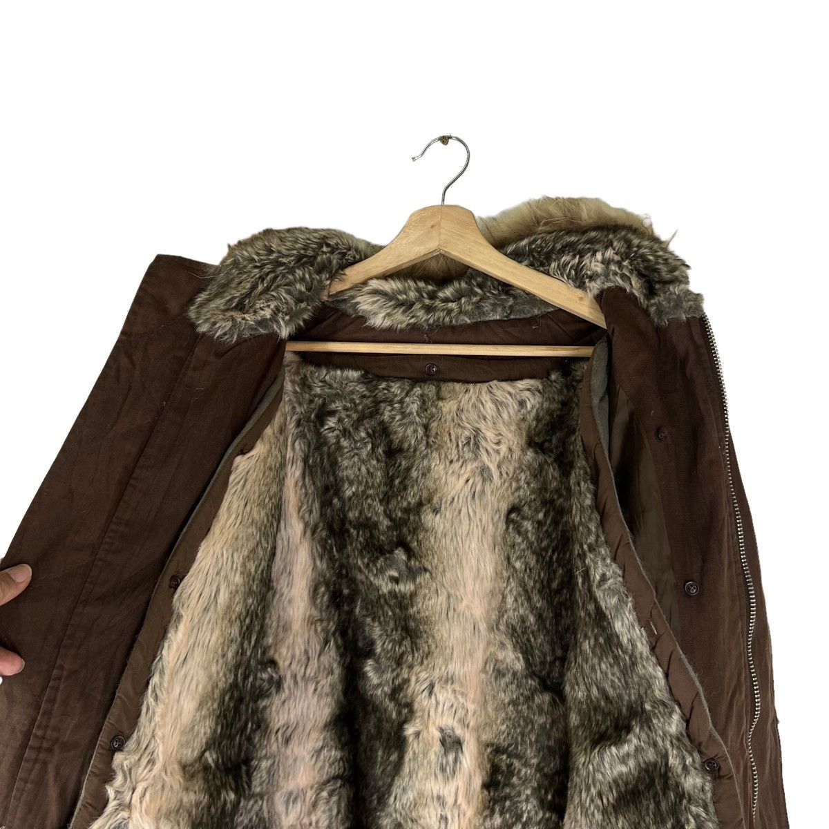 Japanese Brand VINTAGE PARKA JACKET MCD VISION MINK FUR HOODIE MILITARY Size US XL / EU 56 / 4 - 13 Thumbnail
