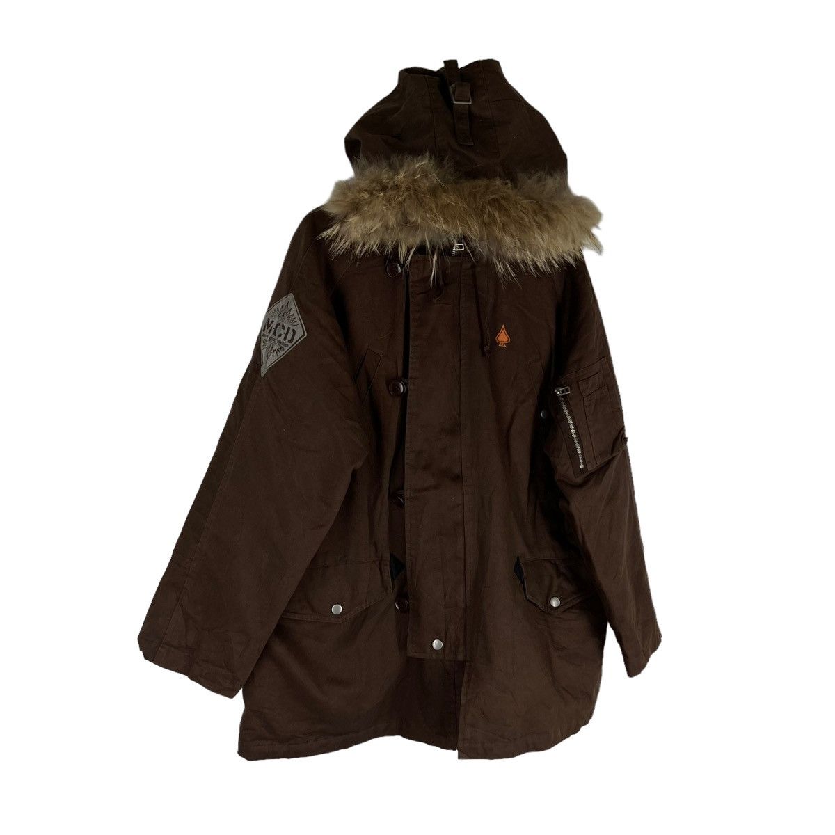 Japanese Brand VINTAGE PARKA JACKET MCD VISION MINK FUR HOODIE MILITARY Size US XL / EU 56 / 4 - 2 Thumbnail
