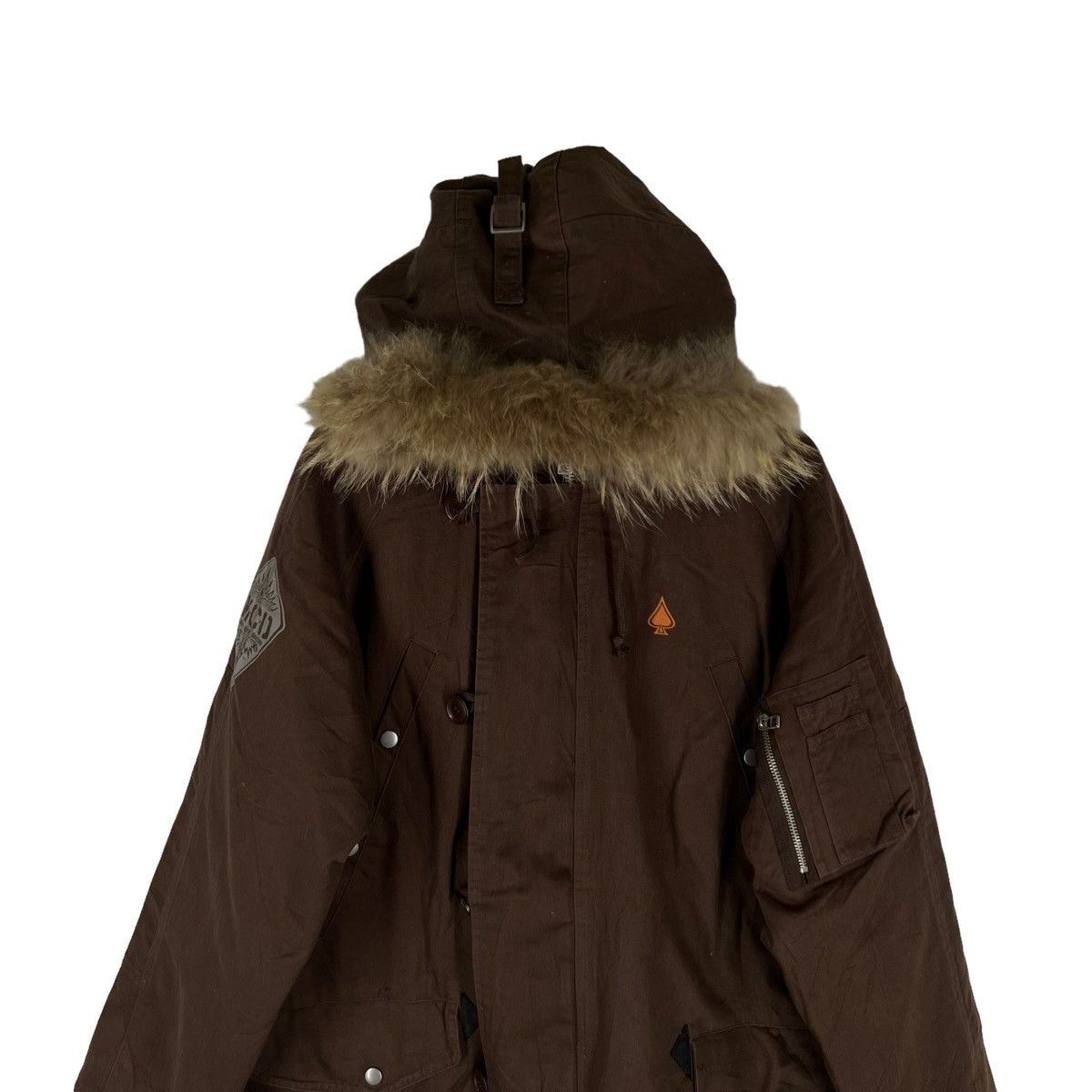 Japanese Brand VINTAGE PARKA JACKET MCD VISION MINK FUR HOODIE MILITARY Size US XL / EU 56 / 4 - 5 Thumbnail