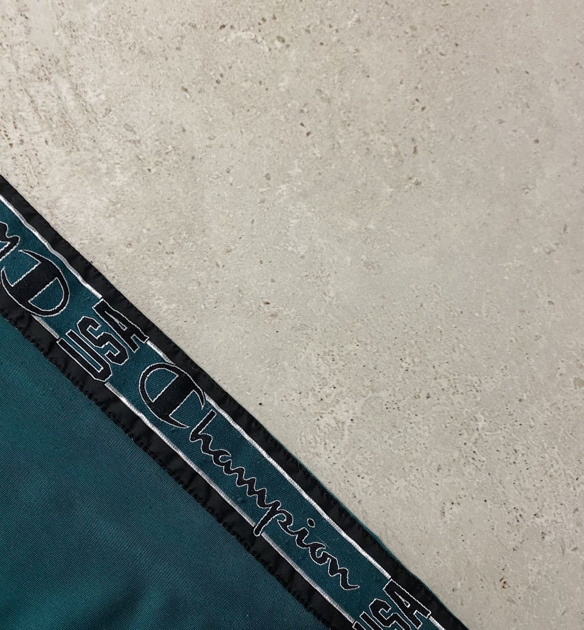 Champion × Vintage Champion USA vintage side stripe green sweat track pants Size US 32 / EU 48 - 4 Thumbnail