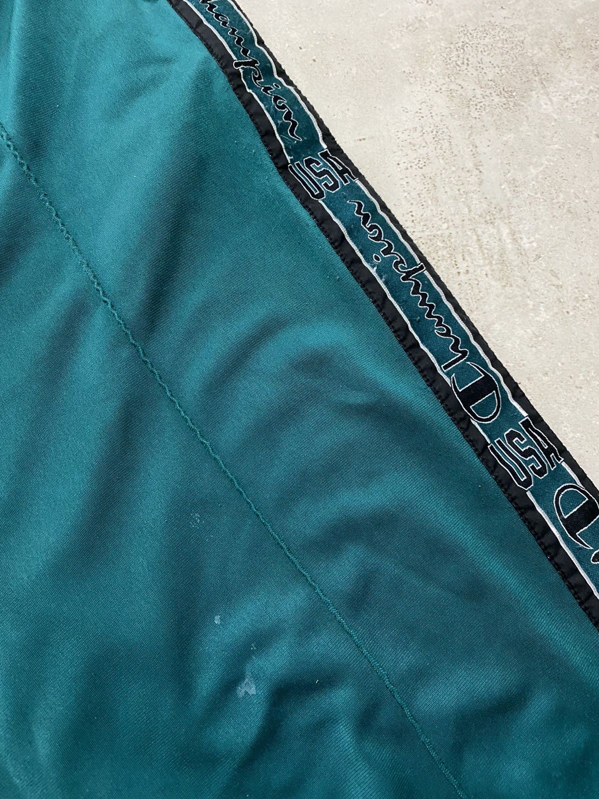 Champion × Vintage Champion USA vintage side stripe green sweat track pants Size US 32 / EU 48 - 5 Thumbnail