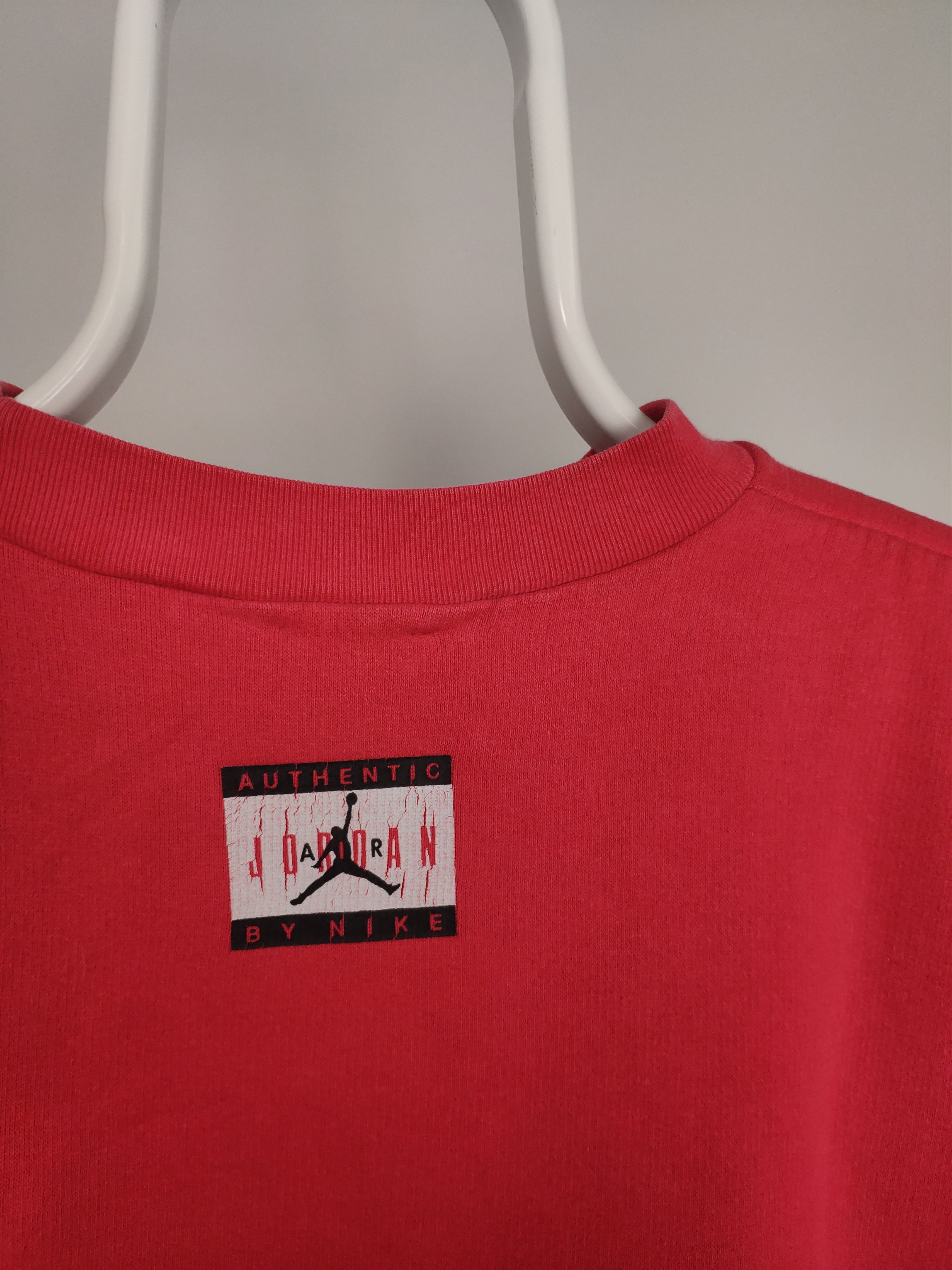 Jordan Brand × Nike × Vintage Nike Jordan vintage spellout sweatshirt red rare 90s Size US S / EU 44-46 / 1 - 10 Thumbnail