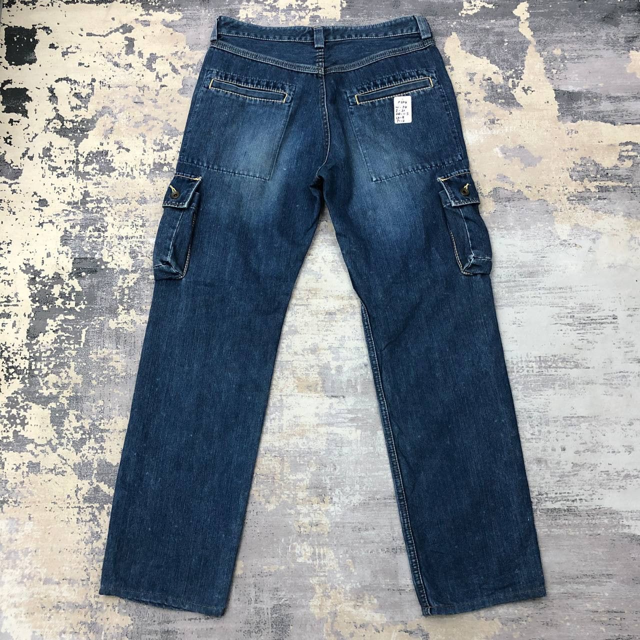 Japanese Brand P204 WALKING JUMPER MADE IN JAPAN SLIMFIT CARGO JEANs Size US 34 / EU 50 - 2 Thumbnail