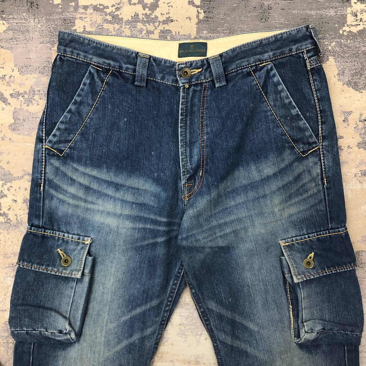 Japanese Brand P204 WALKING JUMPER MADE IN JAPAN SLIMFIT CARGO JEANs Size US 34 / EU 50 - 3 Thumbnail