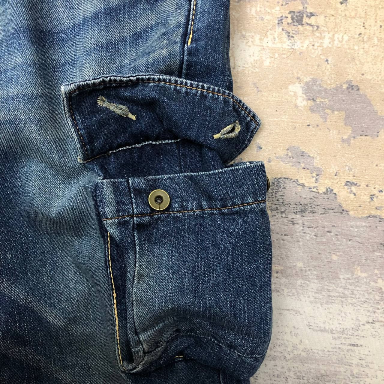 Japanese Brand P204 WALKING JUMPER MADE IN JAPAN SLIMFIT CARGO JEANs Size US 34 / EU 50 - 6 Thumbnail