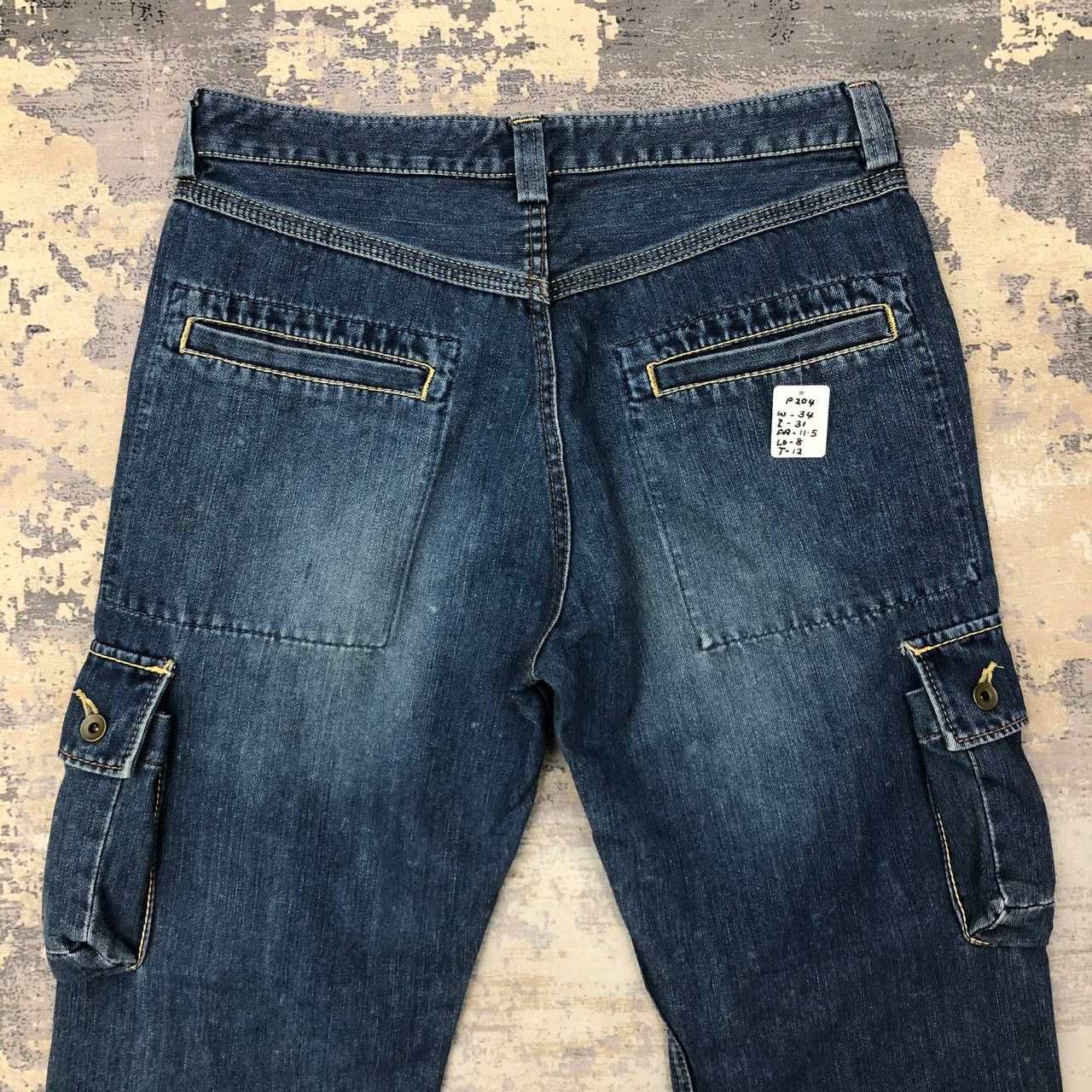 Japanese Brand P204 WALKING JUMPER MADE IN JAPAN SLIMFIT CARGO JEANs Size US 34 / EU 50 - 4 Thumbnail